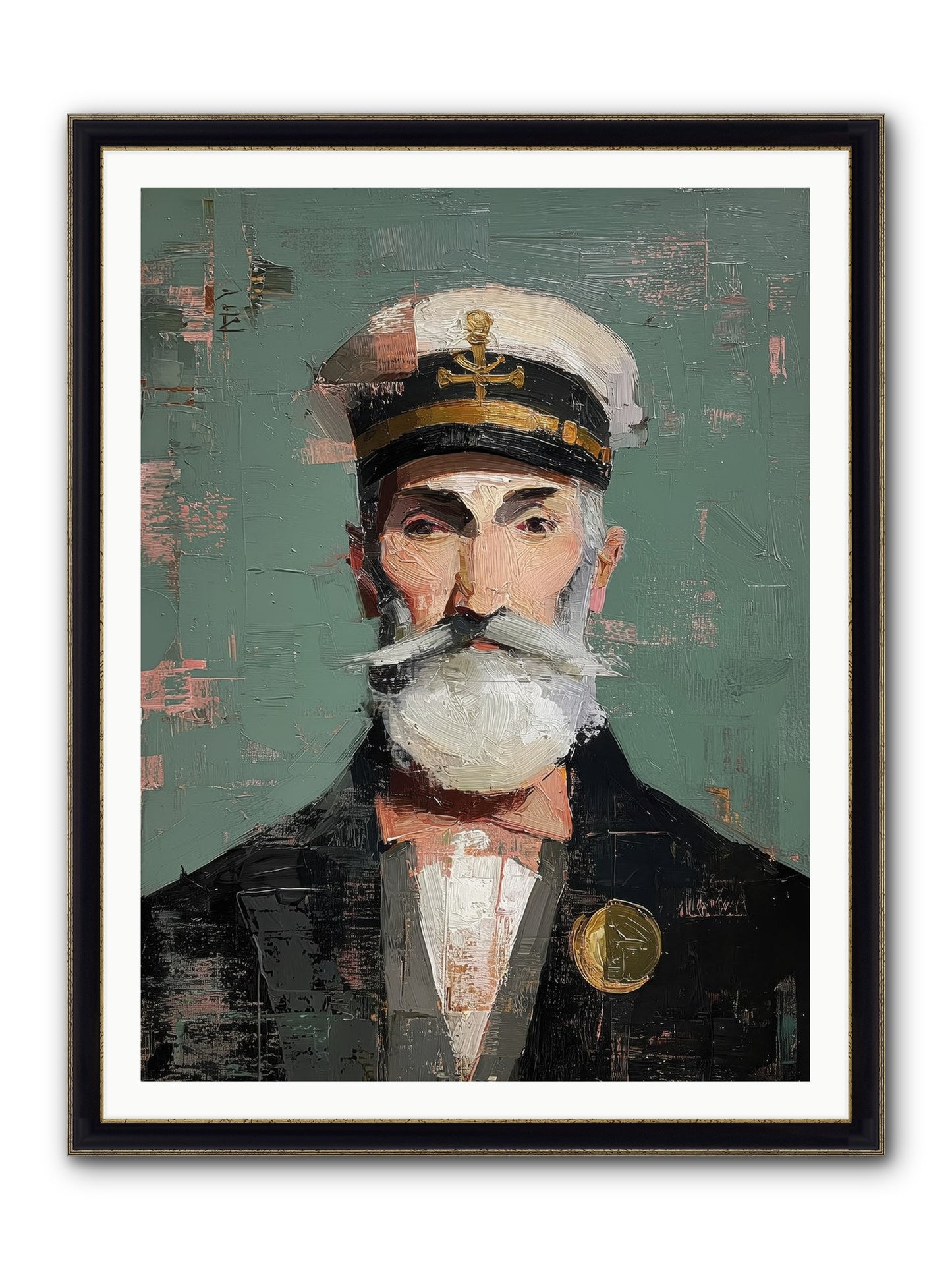Through Storm And Calm Framed Print - Black & Gold 36x48