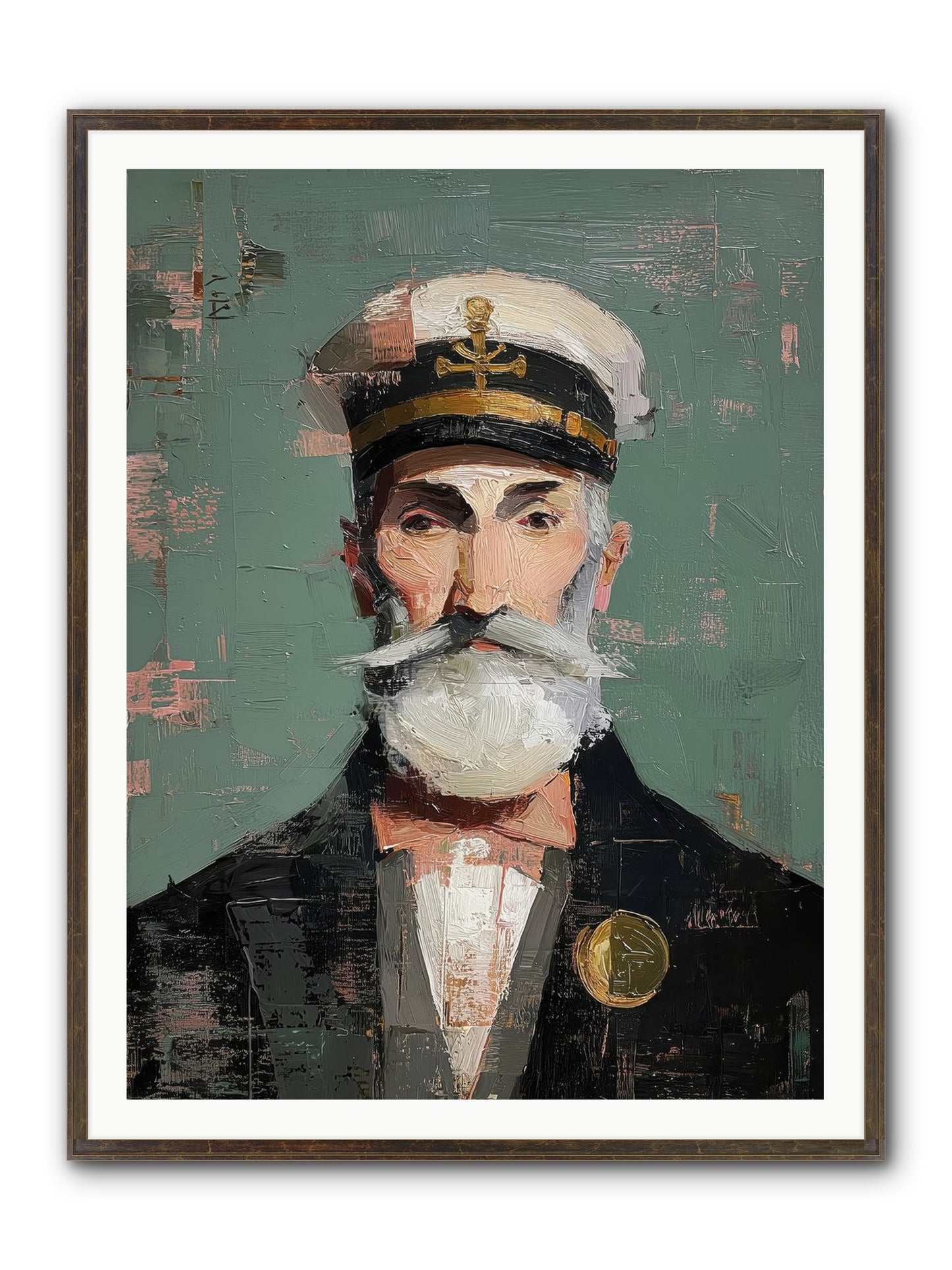 Through Storm And Calm Framed Print - Slimwoods Black/Gold 36x48