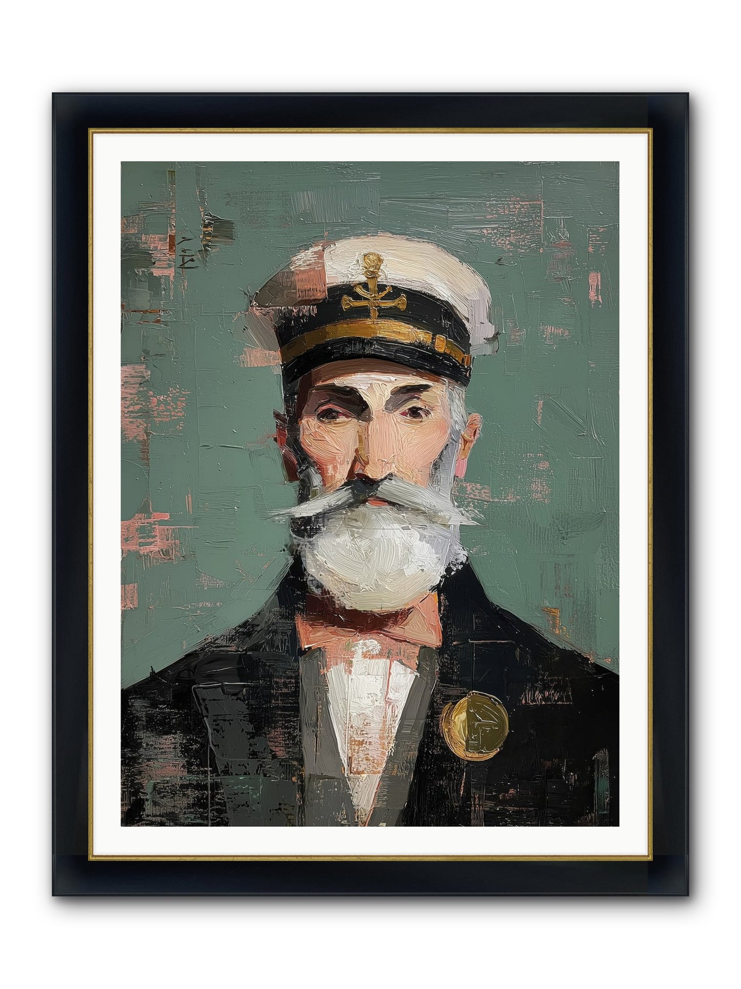 Through Storm And Calm Framed Print - Wide Black w/Gold 36x48