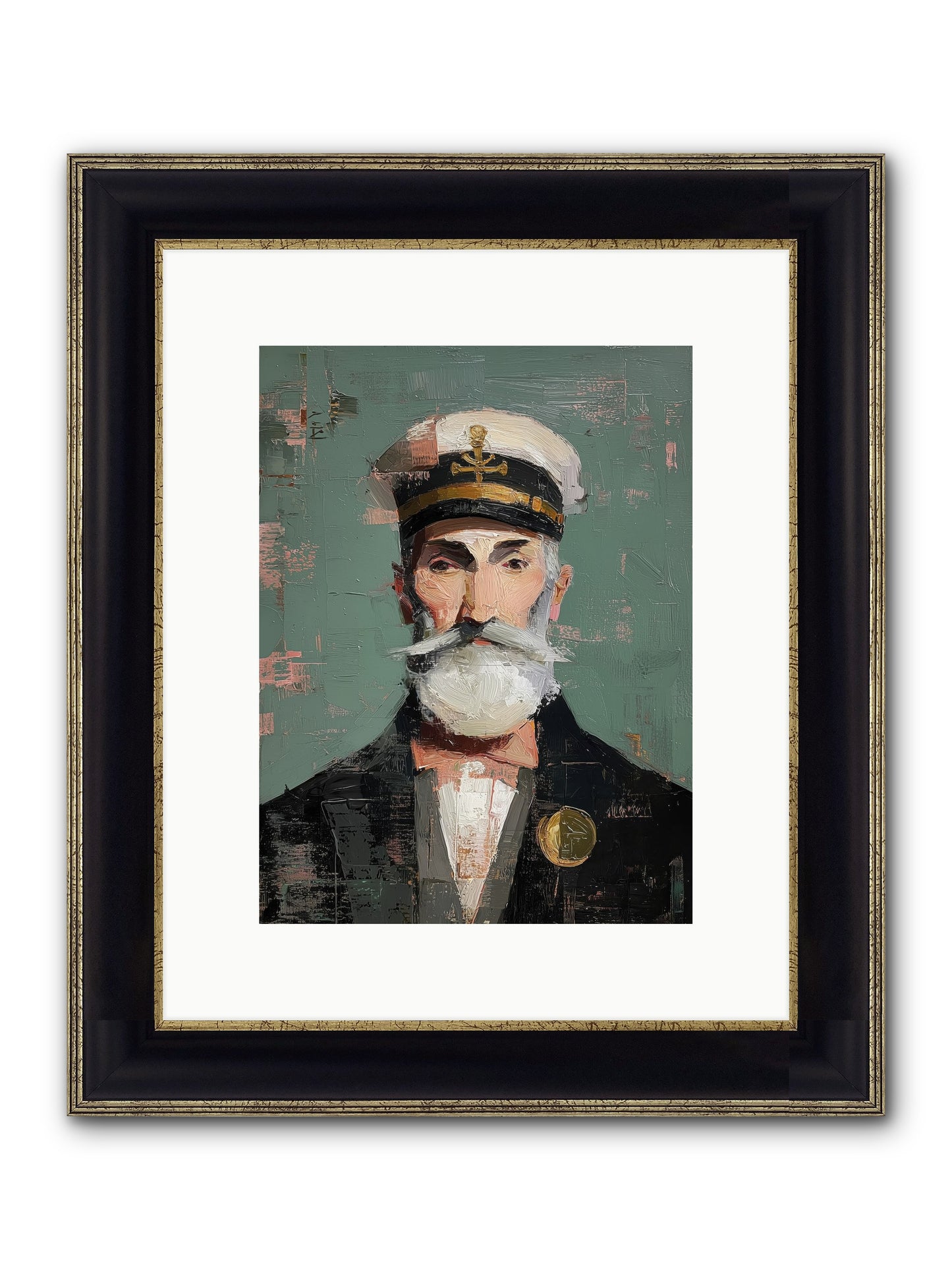 Through Storm And Calm Framed Print - Black & Gold 9x12