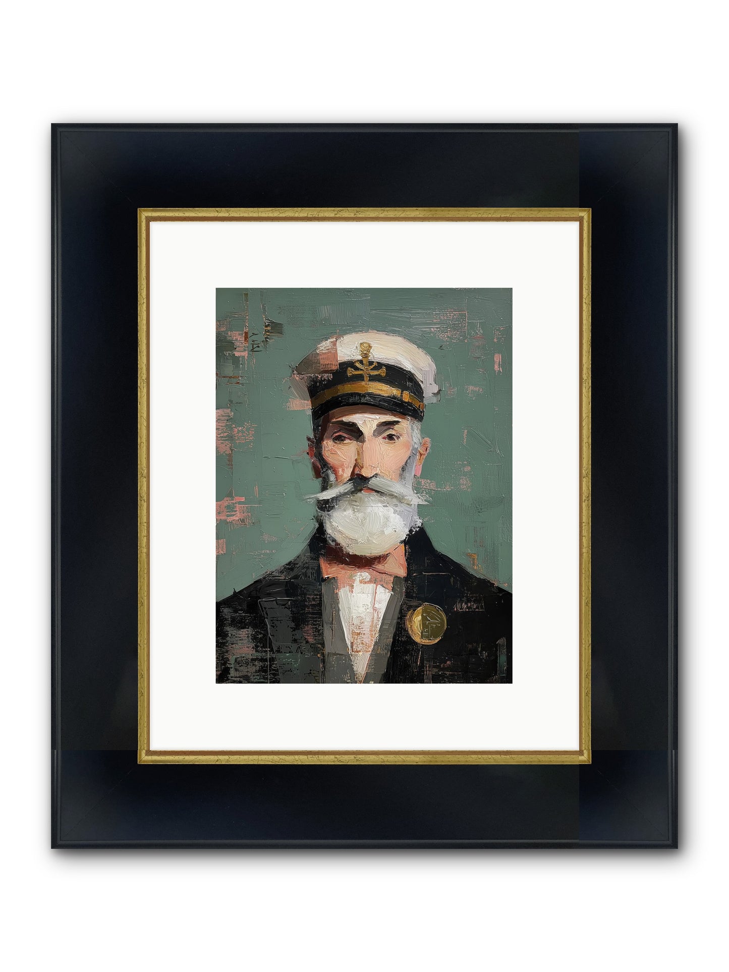 Through Storm And Calm Framed Print - Wide Black w/Gold 9x12