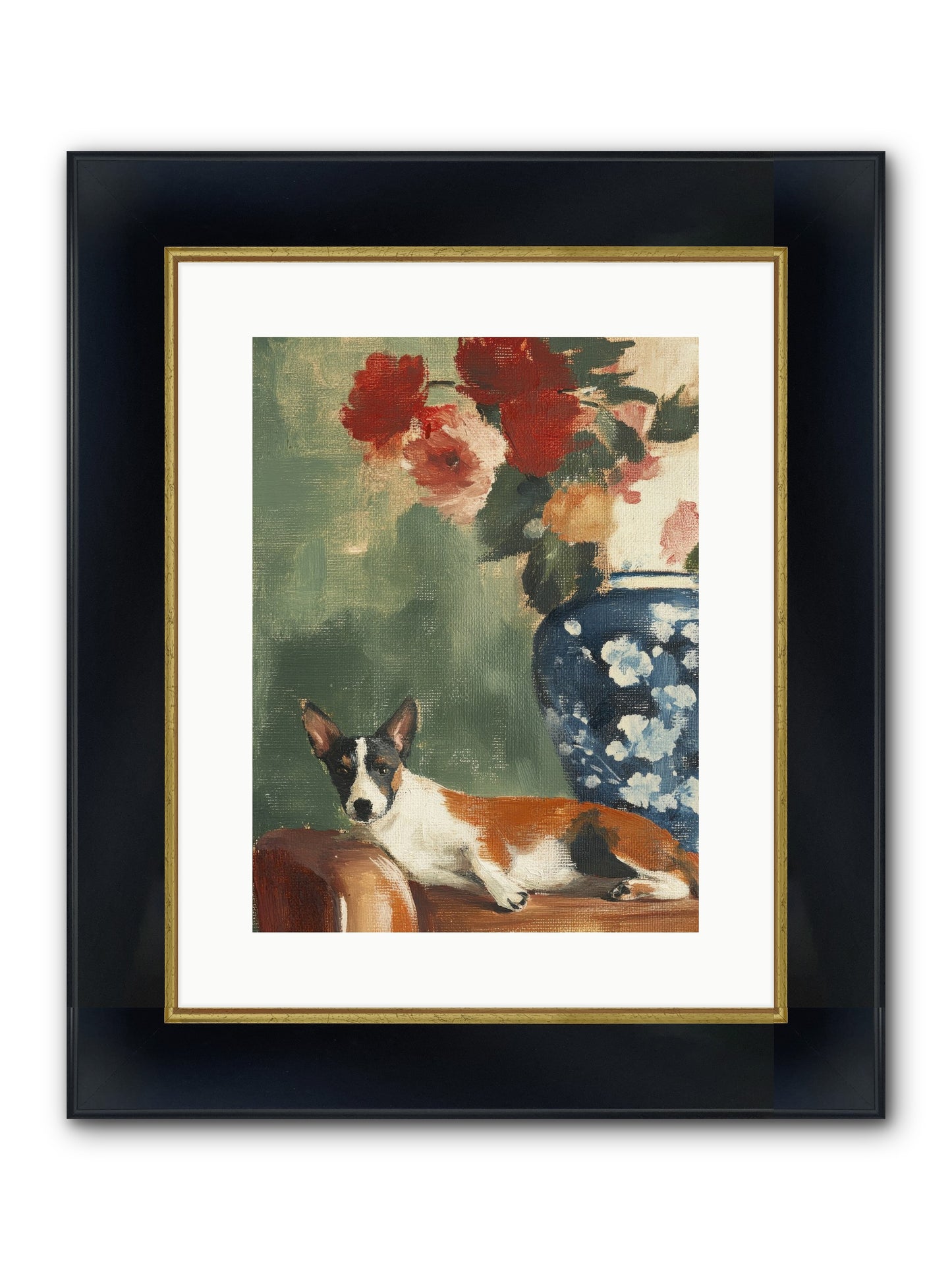 Through The Jasmine Gate Framed Print - Wide Black w/Gold 12x16