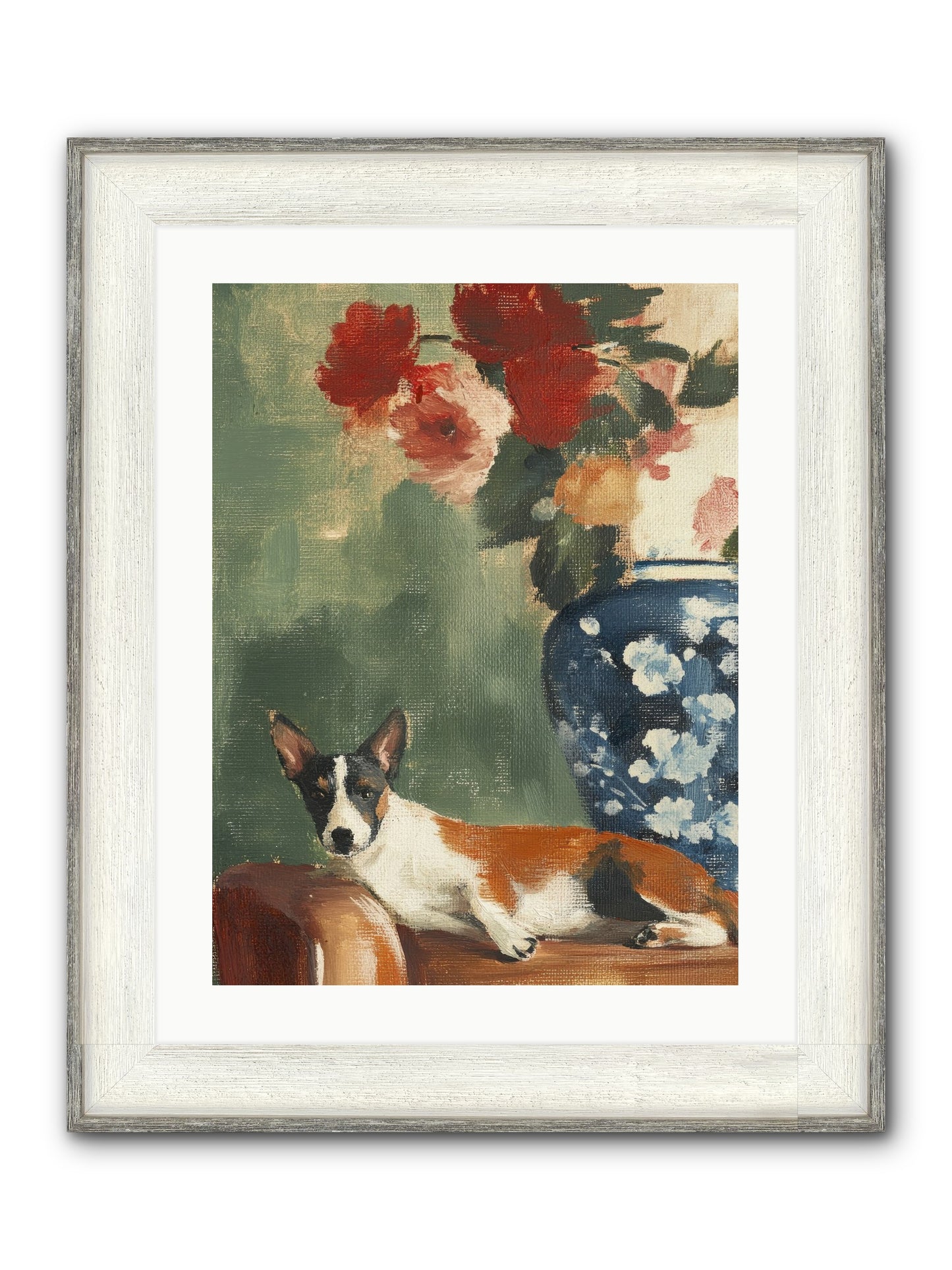 Through The Jasmine Gate Framed Print - Driftwood White 18x24