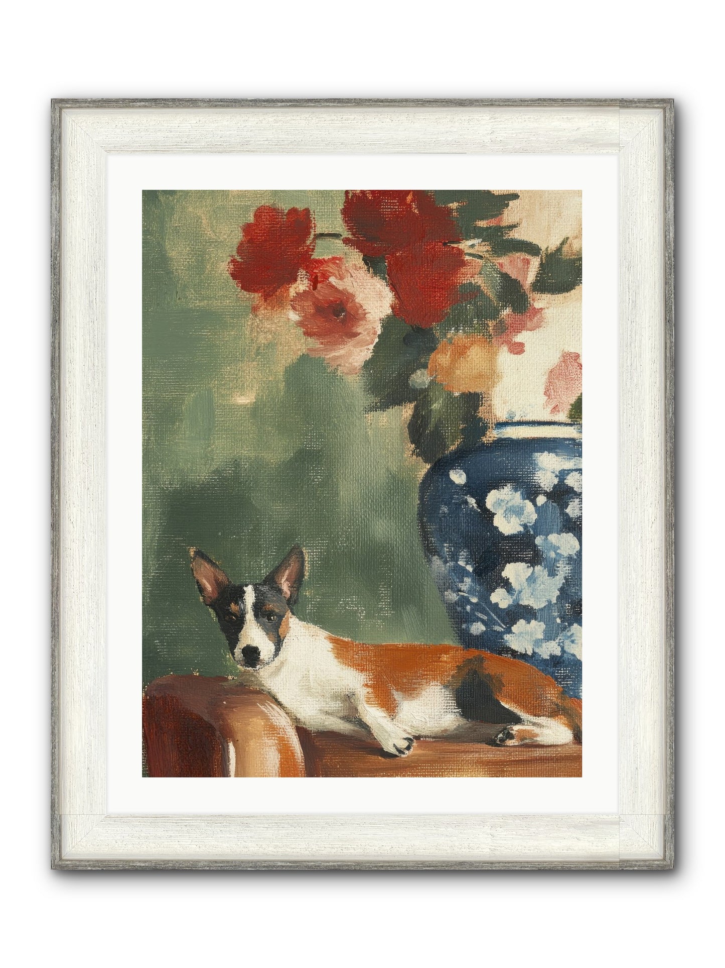 Through The Jasmine Gate Framed Print - Driftwood White 24x32