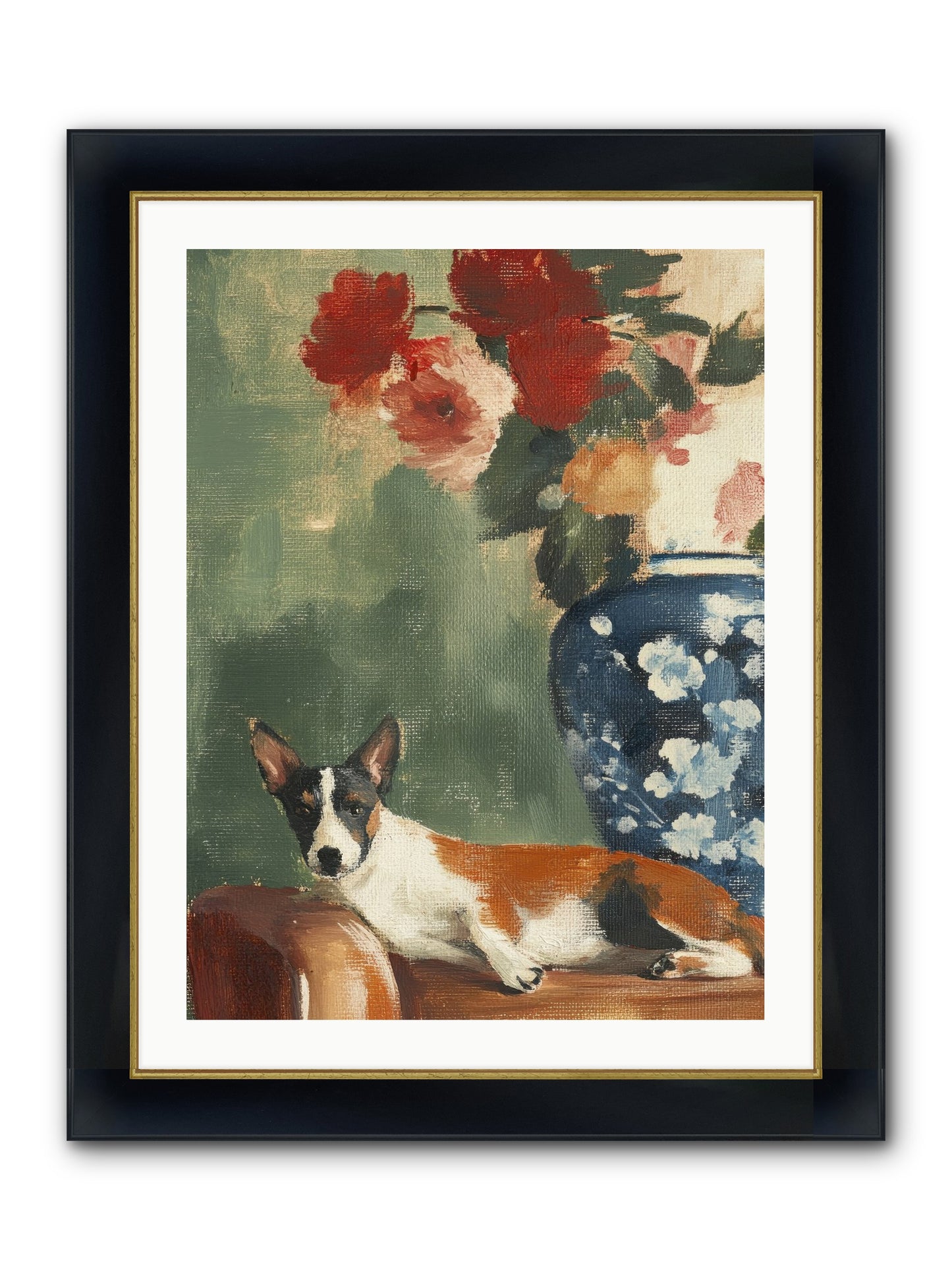 Through The Jasmine Gate Framed Print - Wide Black w/Gold 24x32