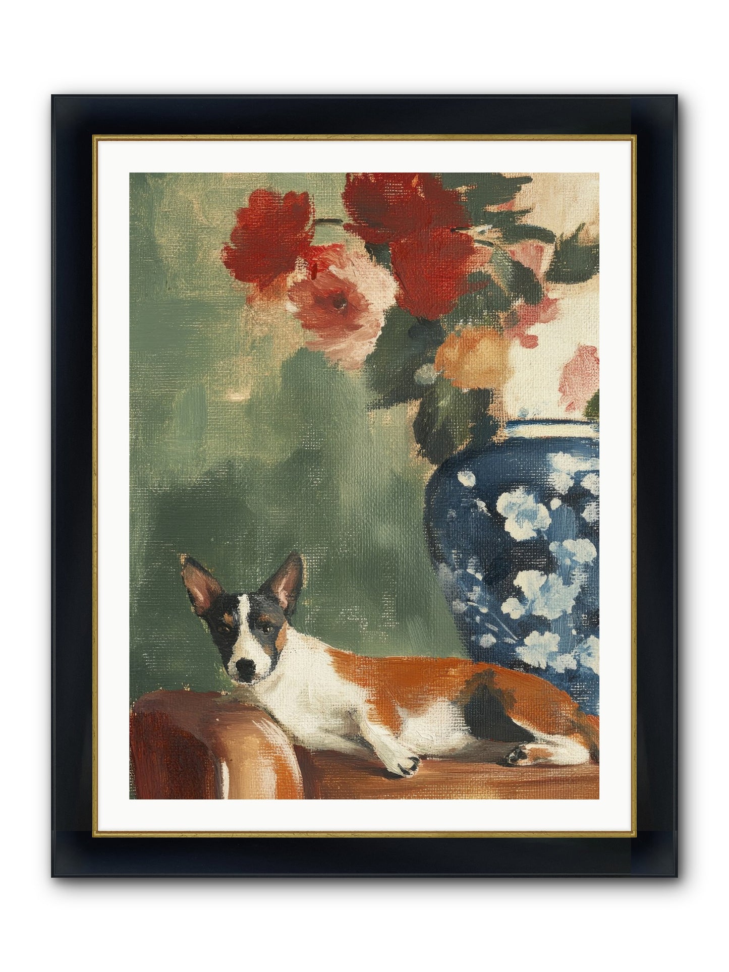 Through The Jasmine Gate Framed Print - Wide Black w/Gold 30x40