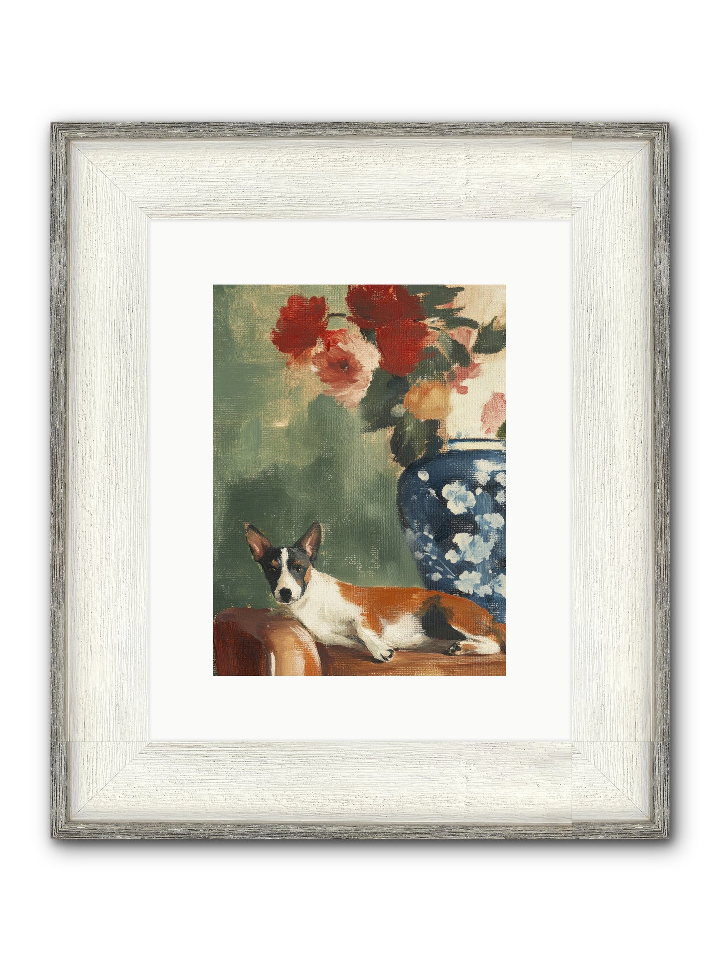 Through The Jasmine Gate Framed Print - Driftwood White 9x12