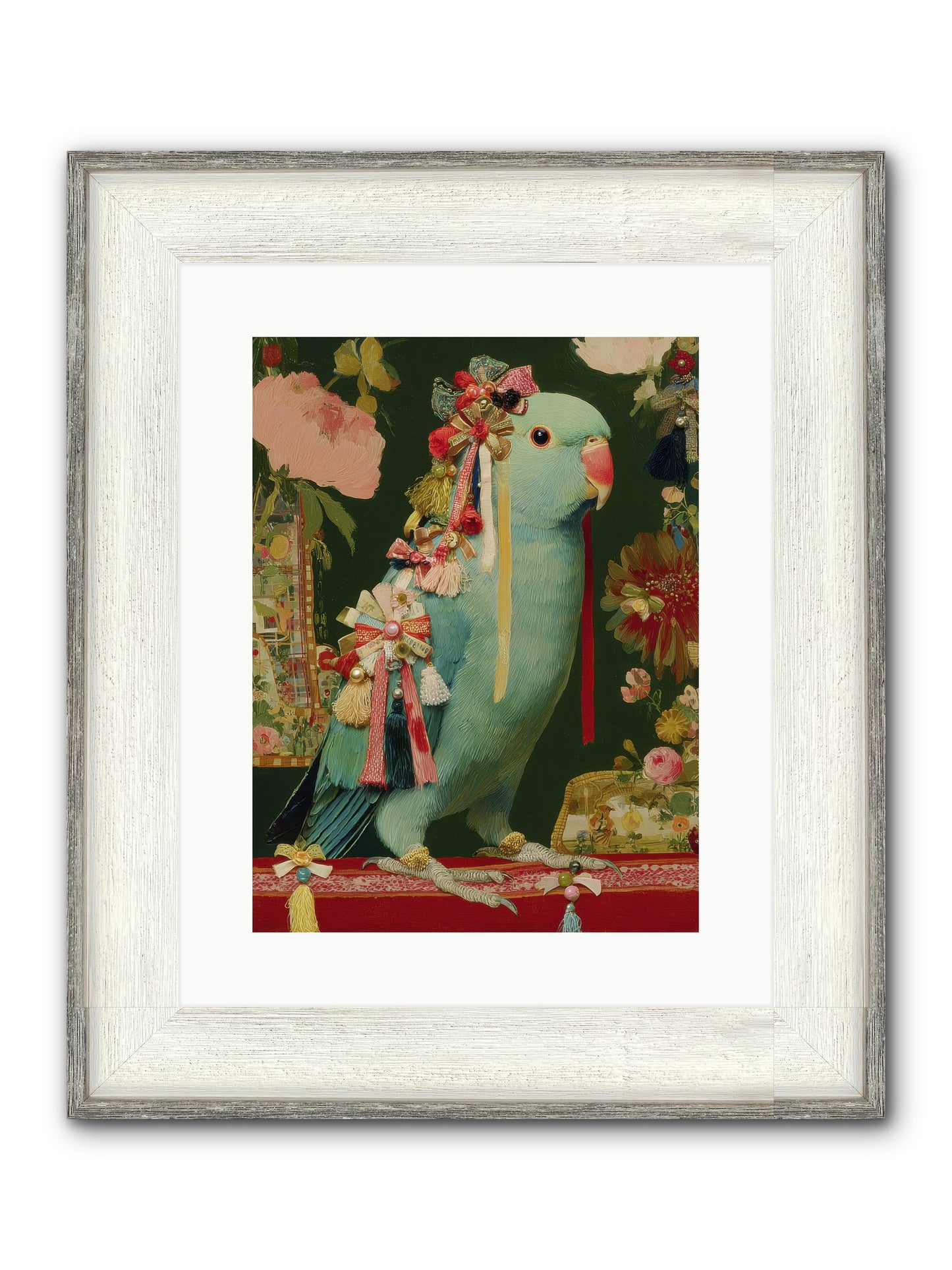 Through The Orchard No.1 Framed Print - Driftwood White 12x16