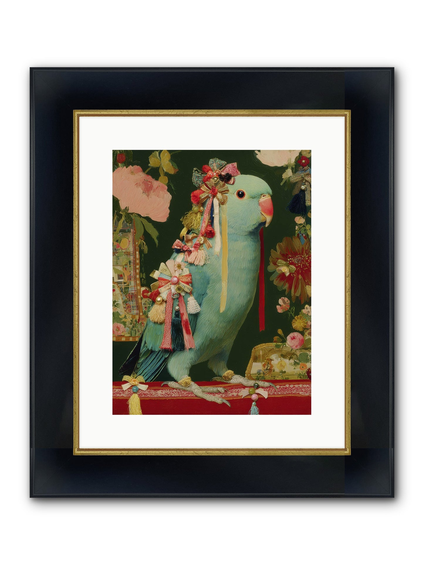 Through The Orchard No.1 Framed Print - Wide Black w/Gold 12x16