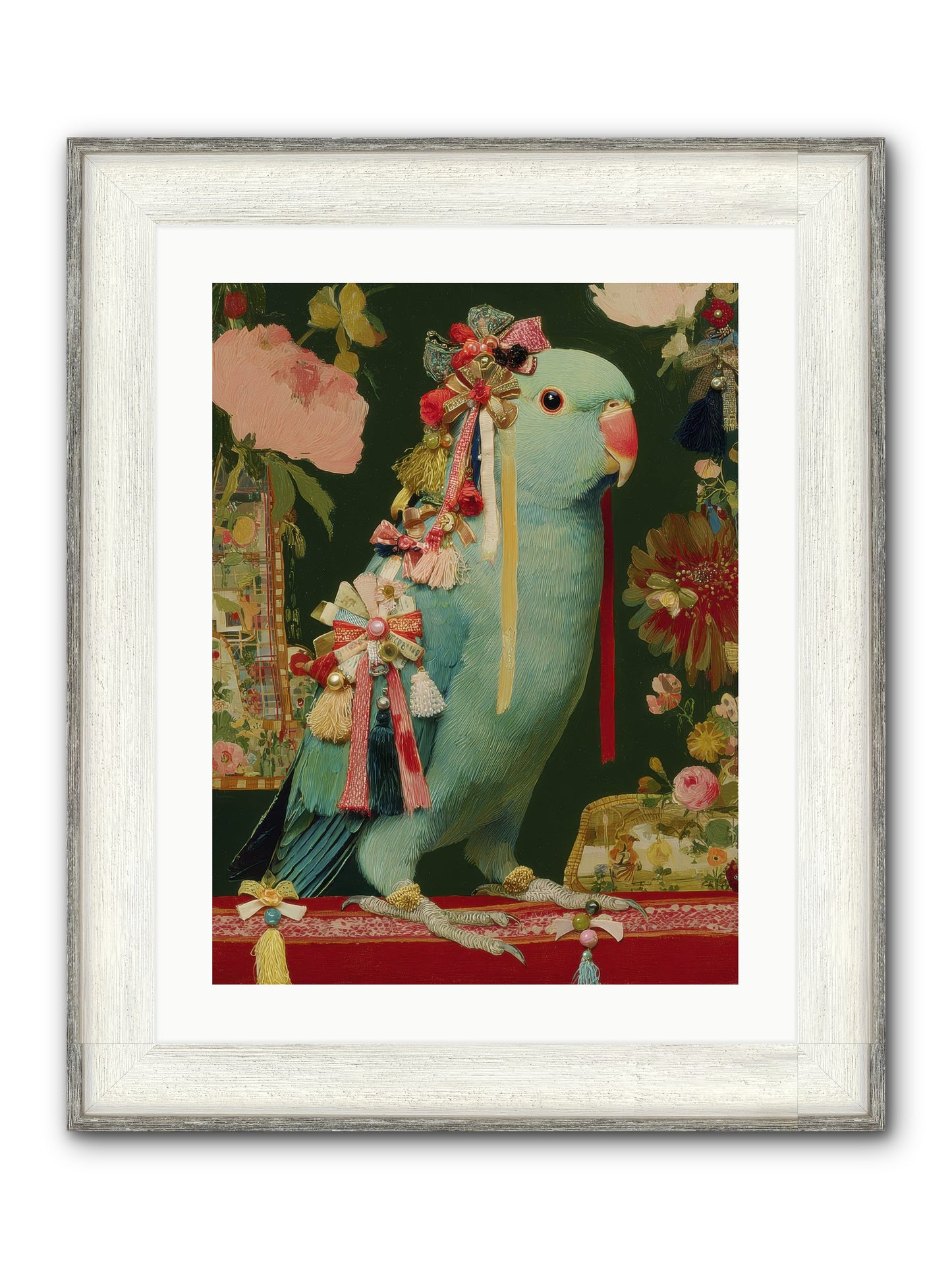 Through The Orchard No.1 Framed Print - Driftwood White 18x24