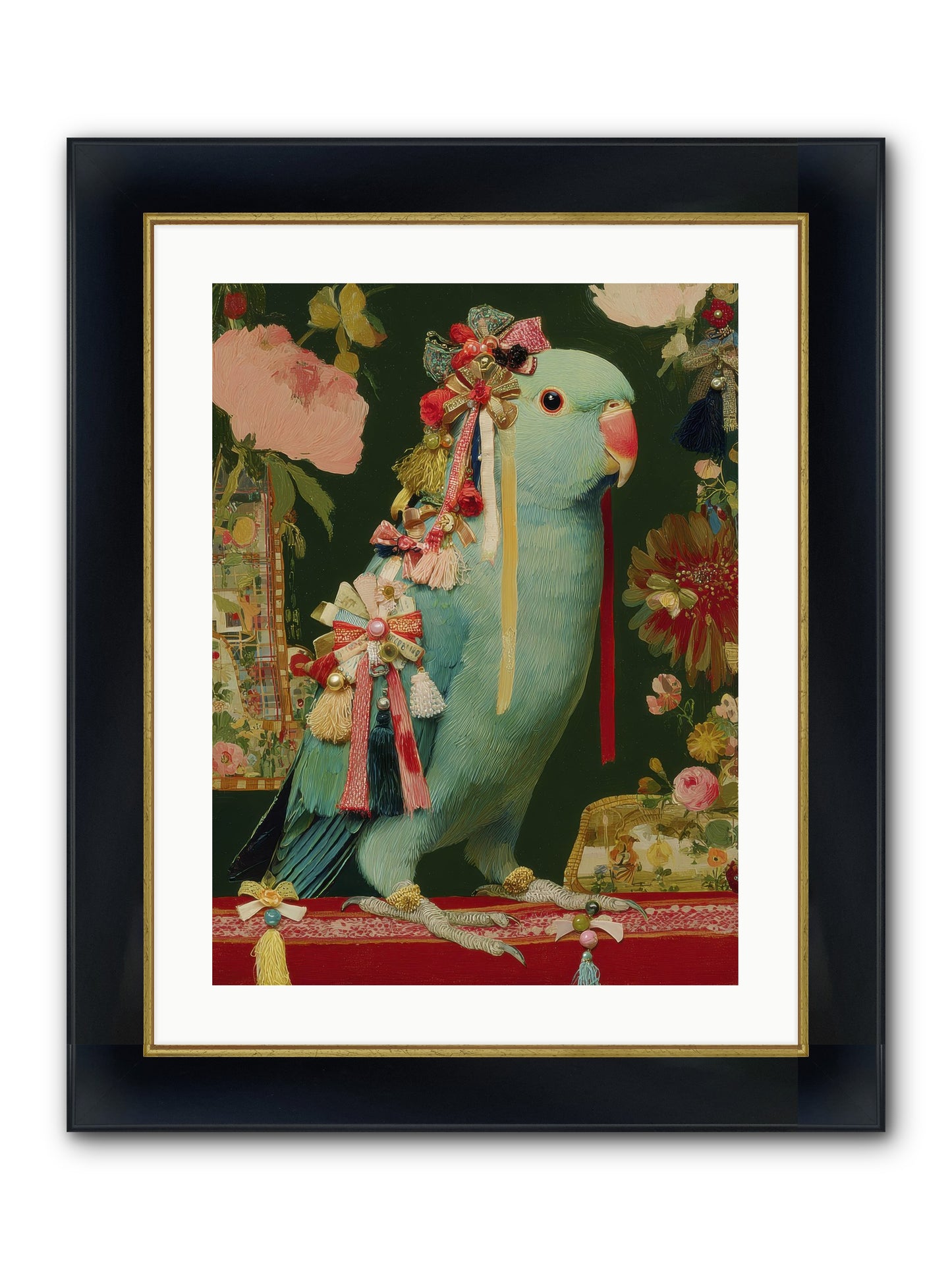 Through The Orchard No.1 Framed Print - Wide Black w/Gold 18x24