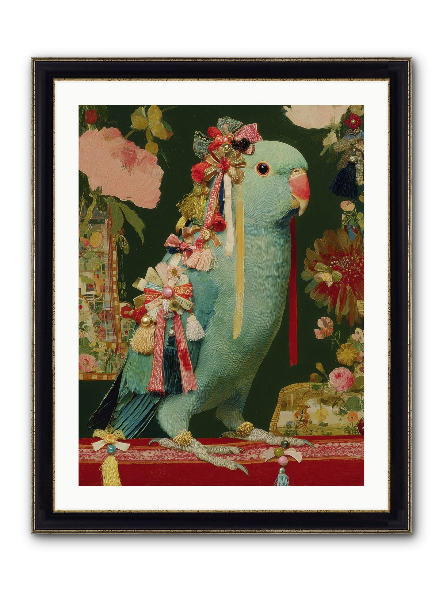 Through The Orchard No.1 Framed Print - Black & Gold 24x32
