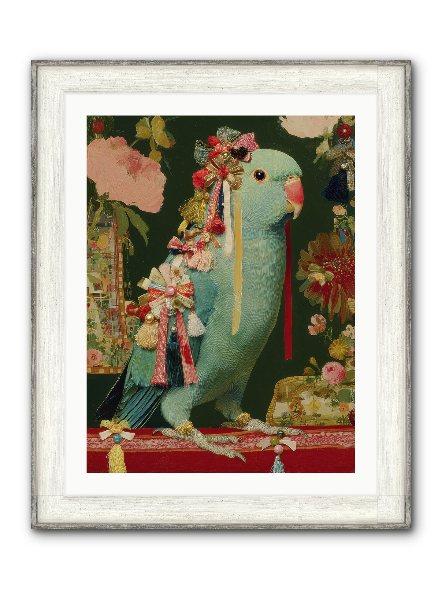 Through The Orchard No.1 Framed Print - Driftwood White 24x32