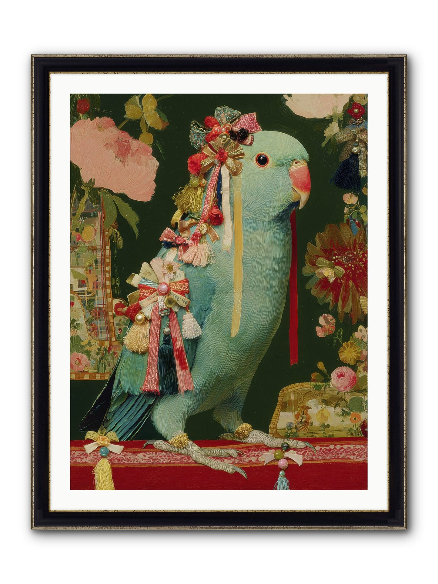 Through The Orchard No.1 Framed Print - Black & Gold 30x40
