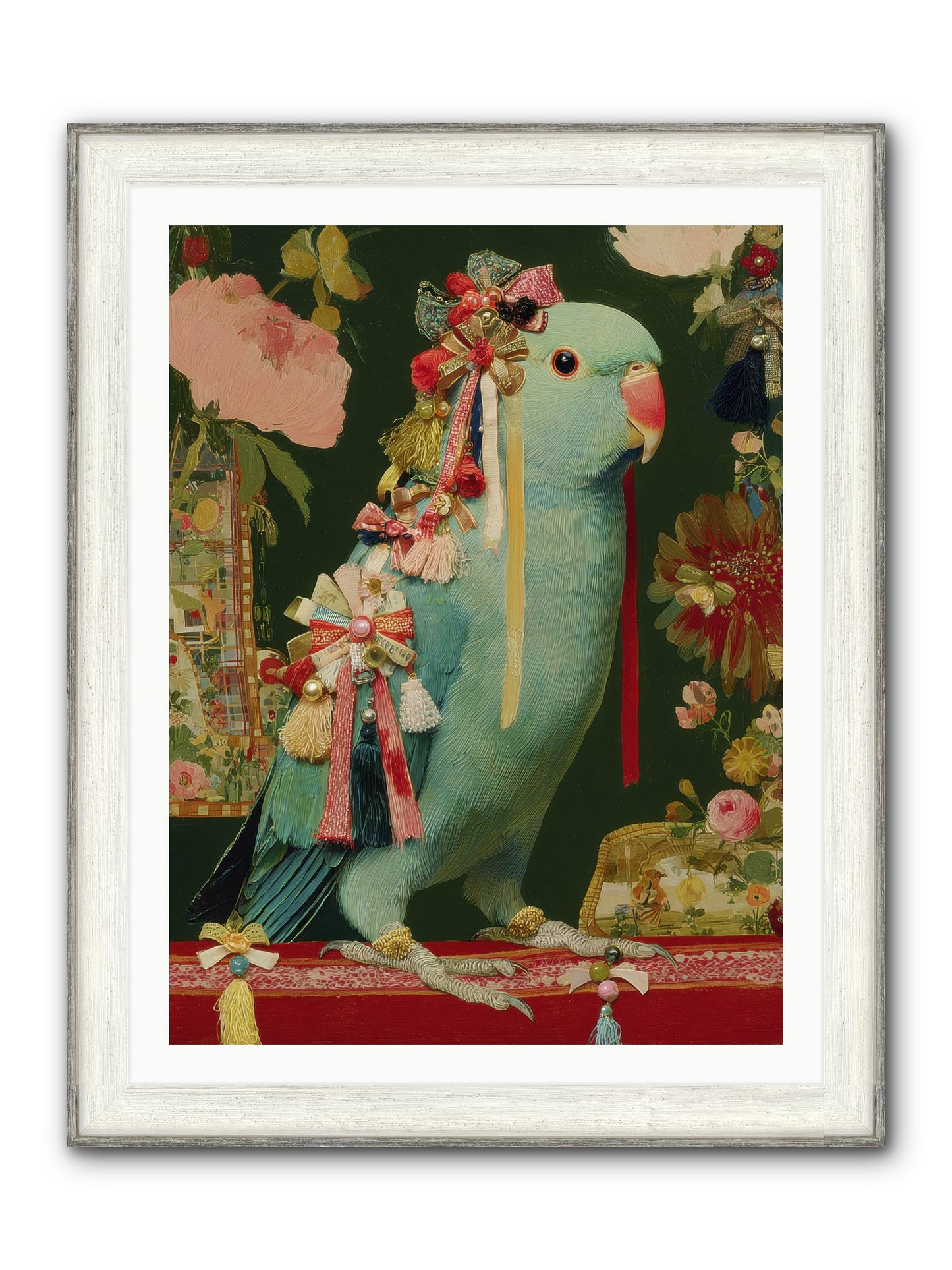 Through The Orchard No.1 Framed Print - Driftwood White 30x40