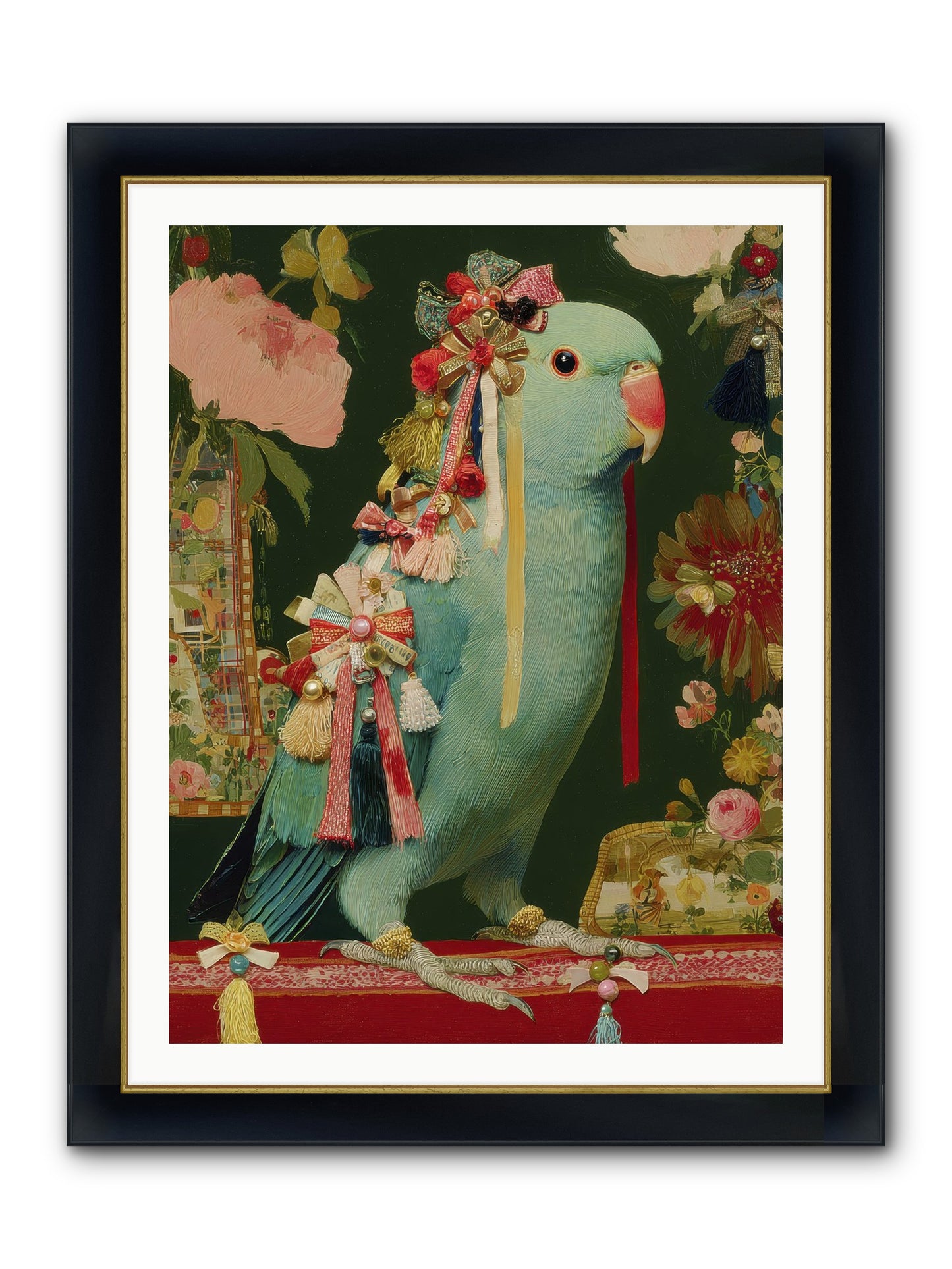 Through The Orchard No.1 Framed Print - Wide Black w/Gold 30x40