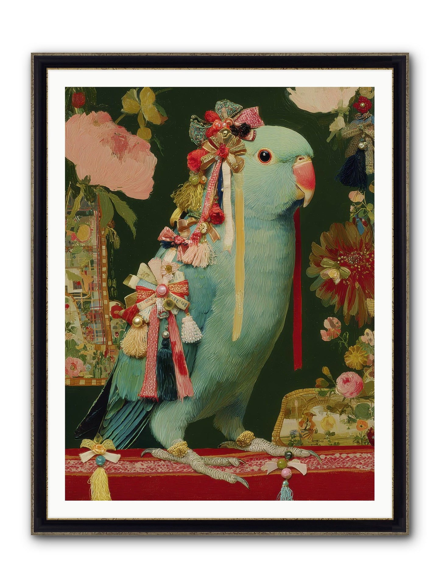 Through The Orchard No.1 Framed Print - Black & Gold 36x48