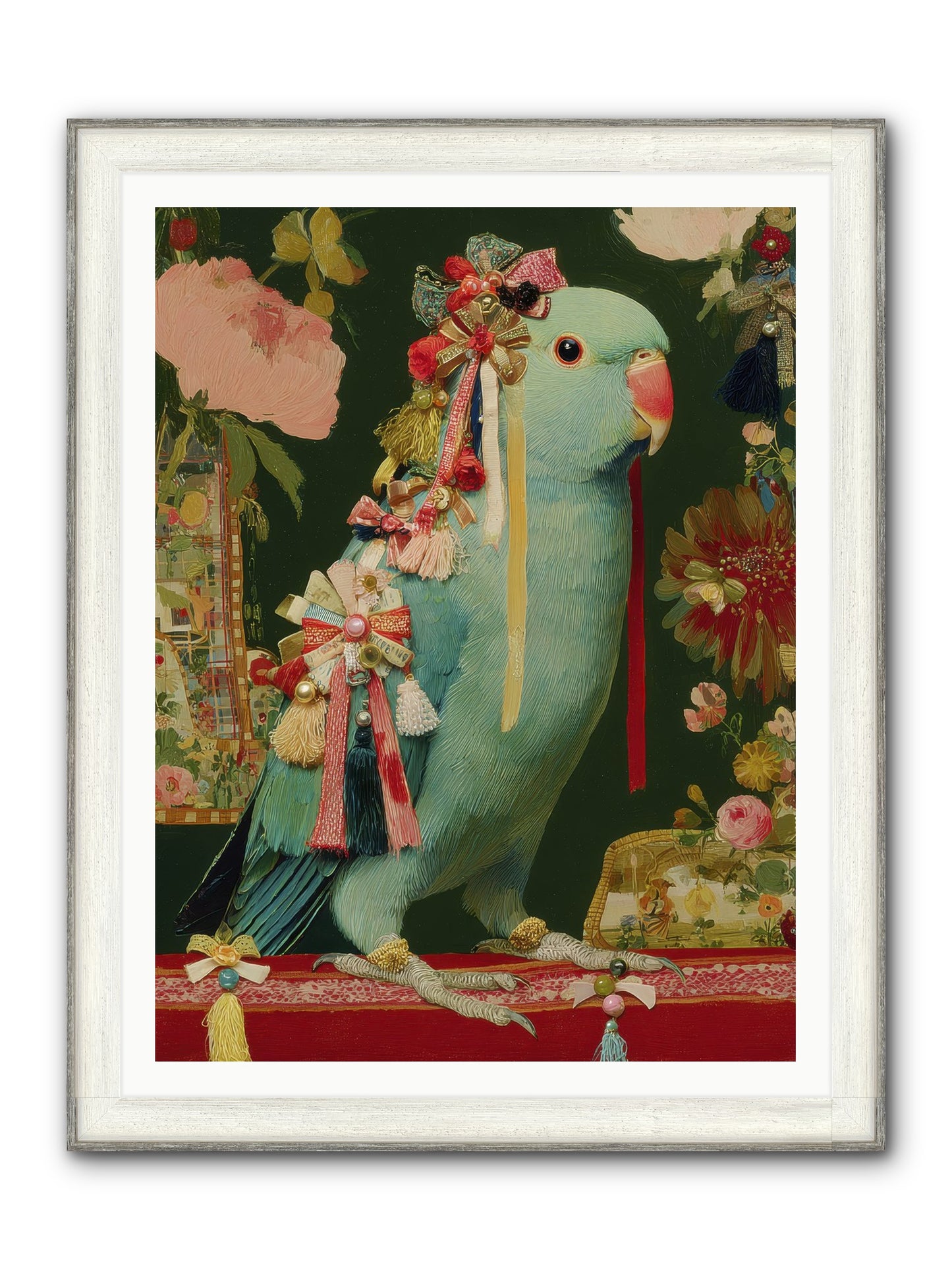 Through The Orchard No.1 Framed Print - Driftwood White 36x48