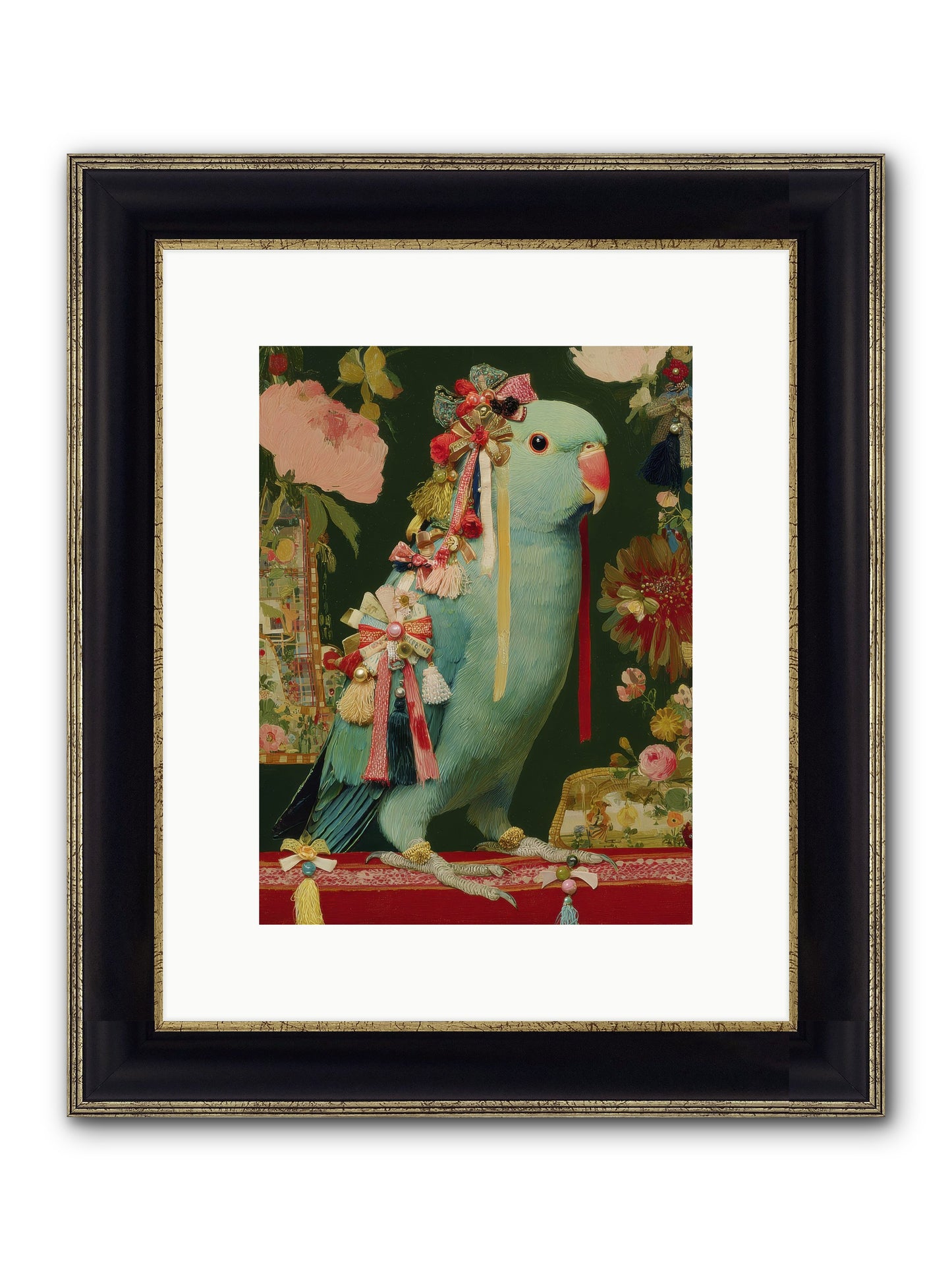 Through The Orchard No.1 Framed Print - Black & Gold 9x12