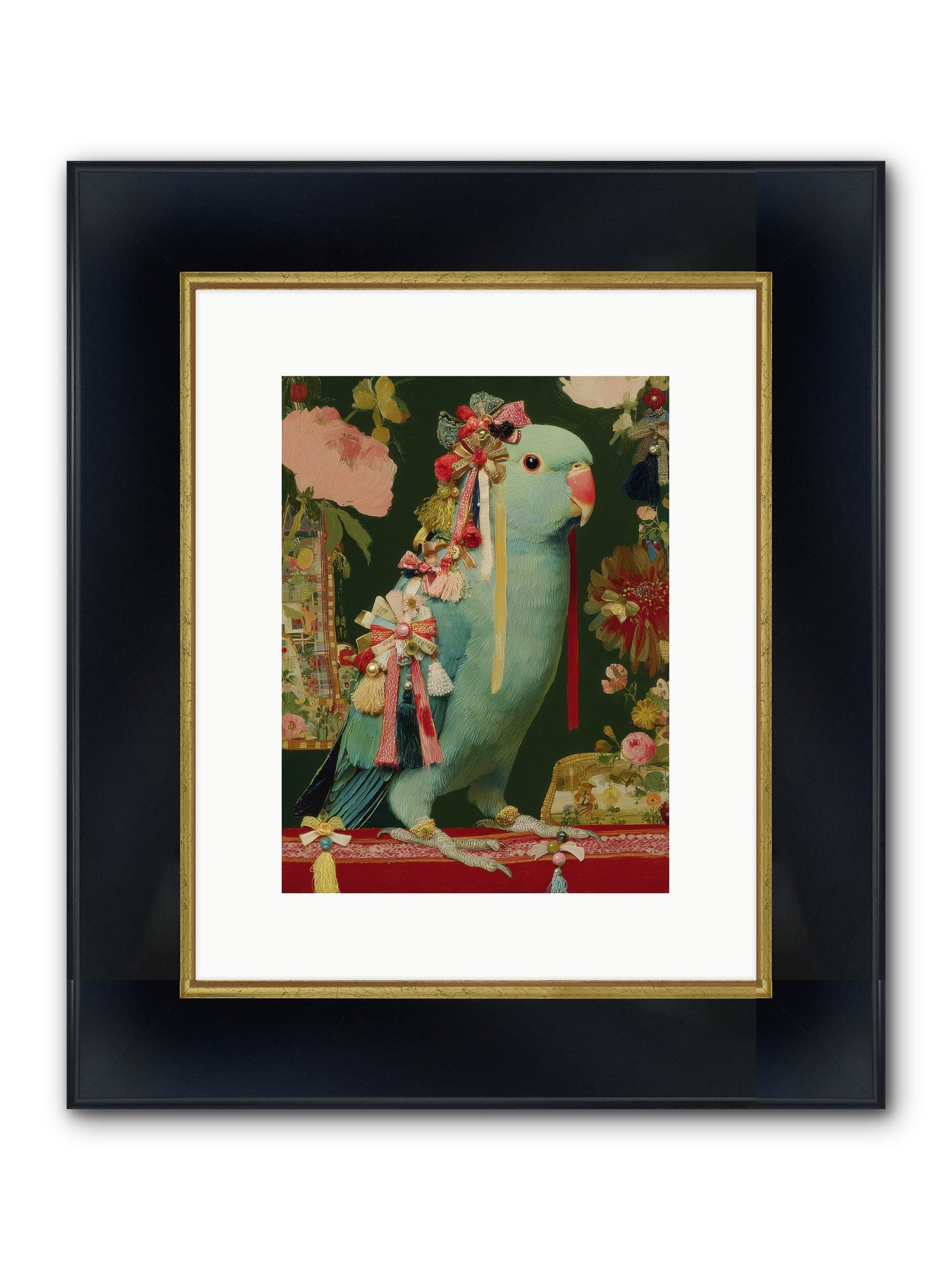 Through The Orchard No.1 Framed Print - Wide Black w/Gold 9x12