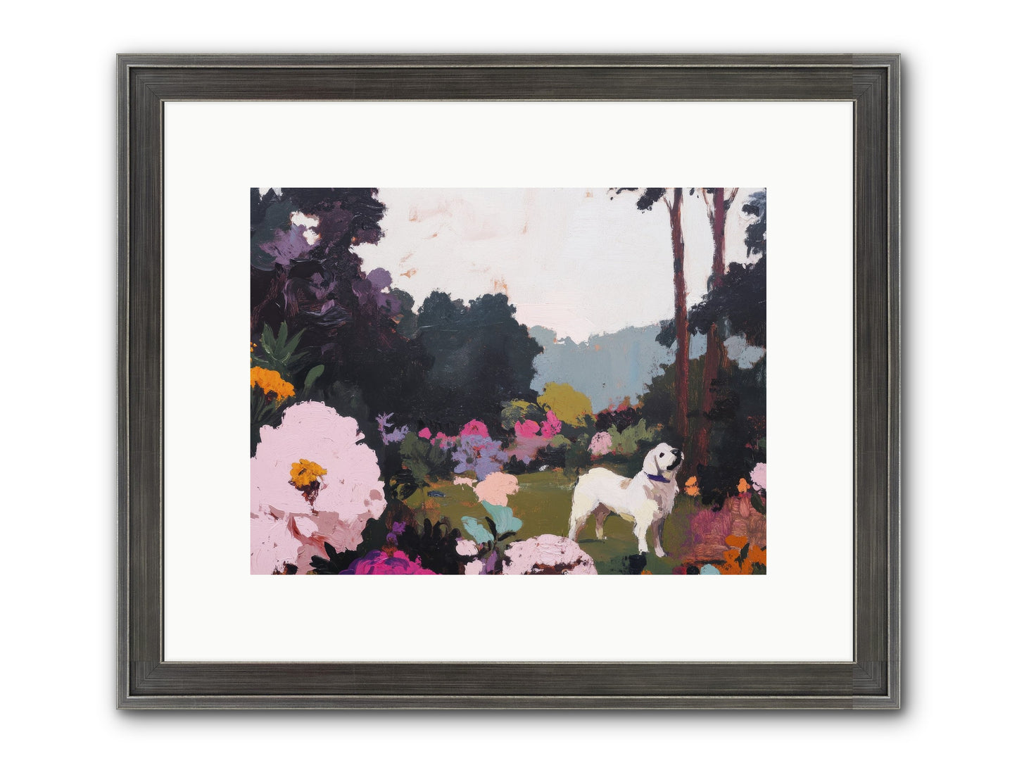 Through The Trees Framed Print - Slimwoods Black/Silver 12x9