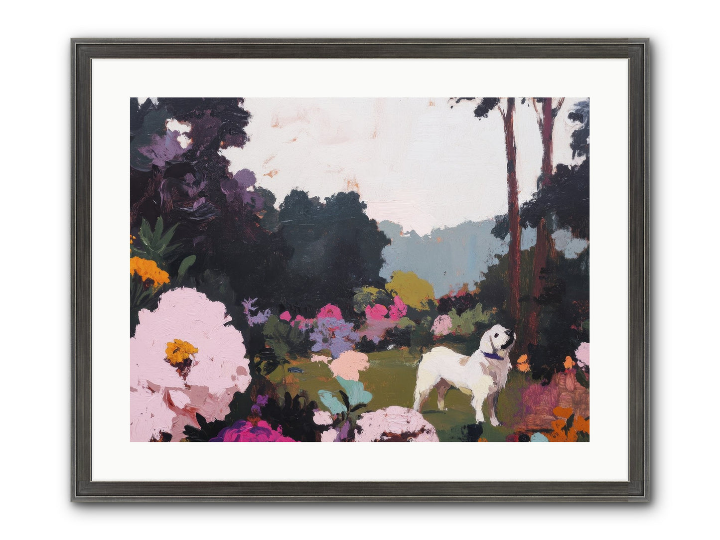 Through The Trees Framed Print - Slimwoods Black/Silver 24x18