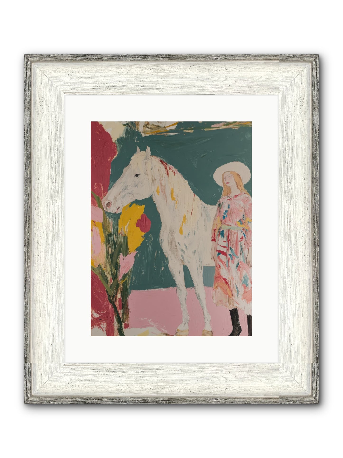 Thunder Ridge Heroine Framed Print - Driftwood White 12x16