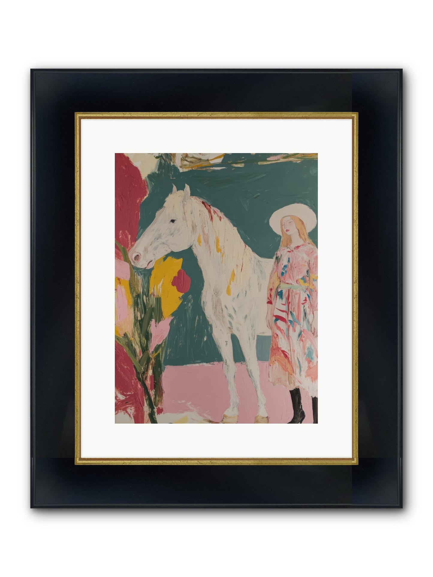 Thunder Ridge Heroine Framed Print - Wide Black w/Gold 12x16