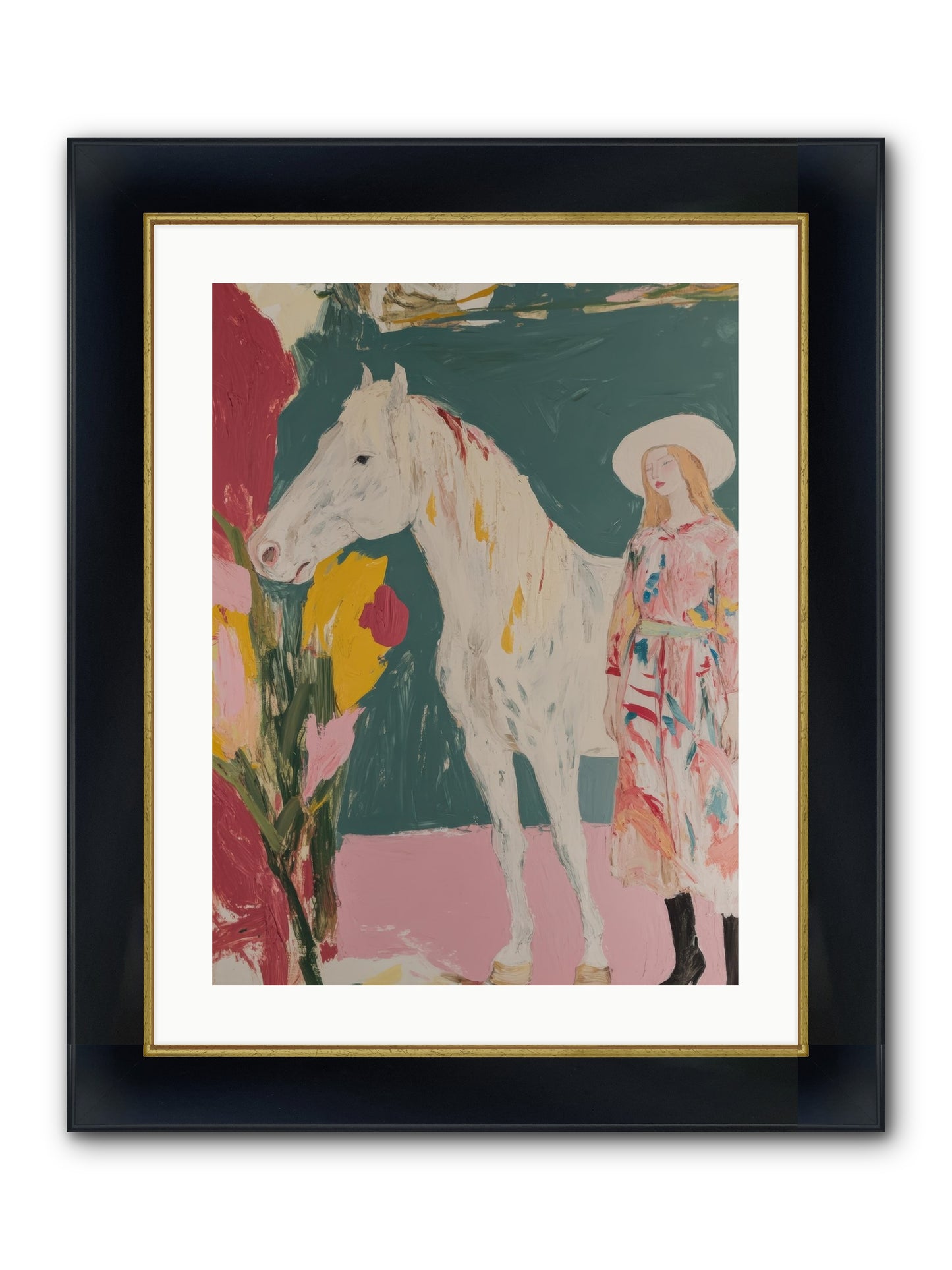 Thunder Ridge Heroine Framed Print - Wide Black w/Gold 18x24