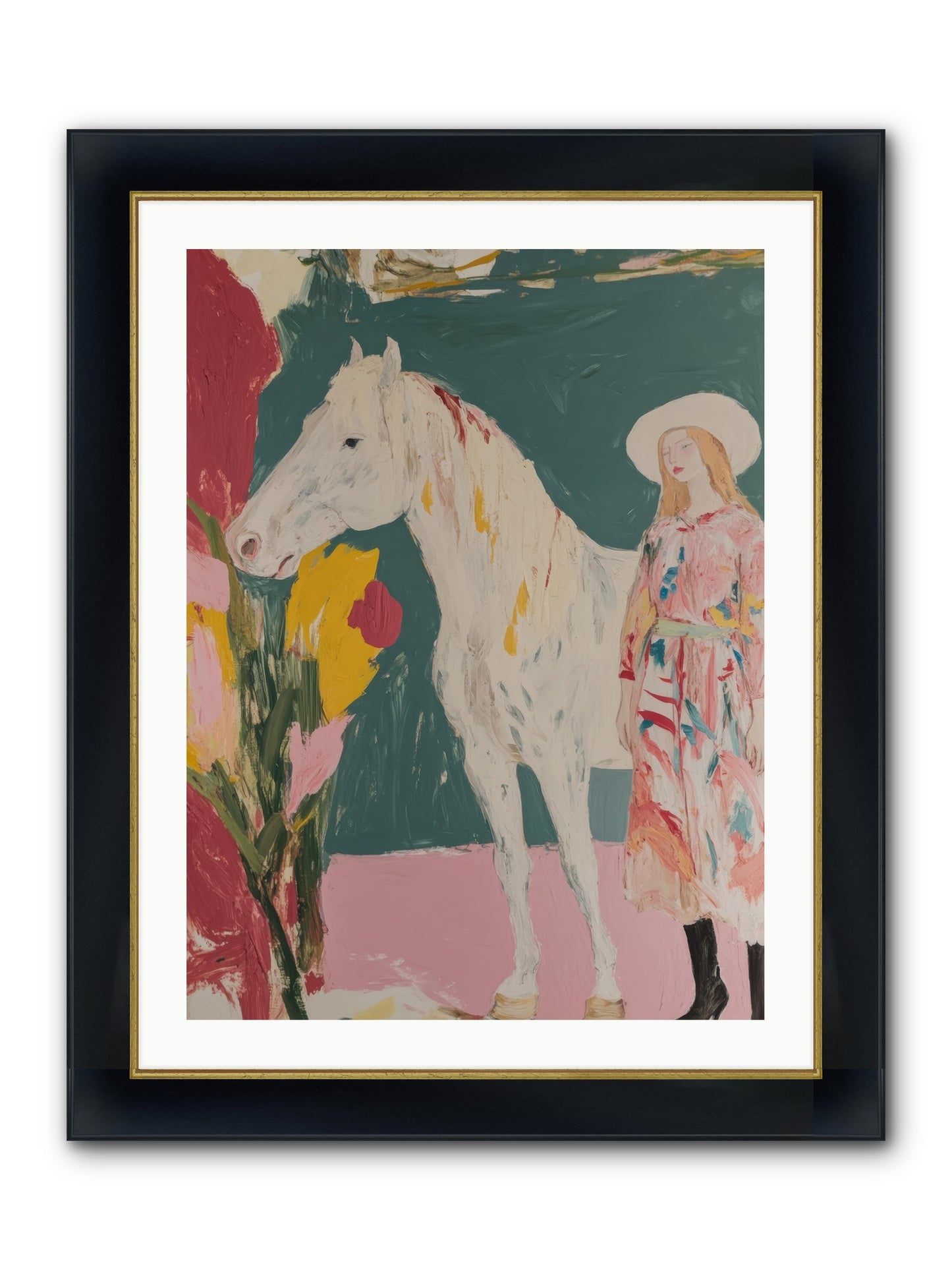 Thunder Ridge Heroine Framed Print - Wide Black w/Gold 24x32