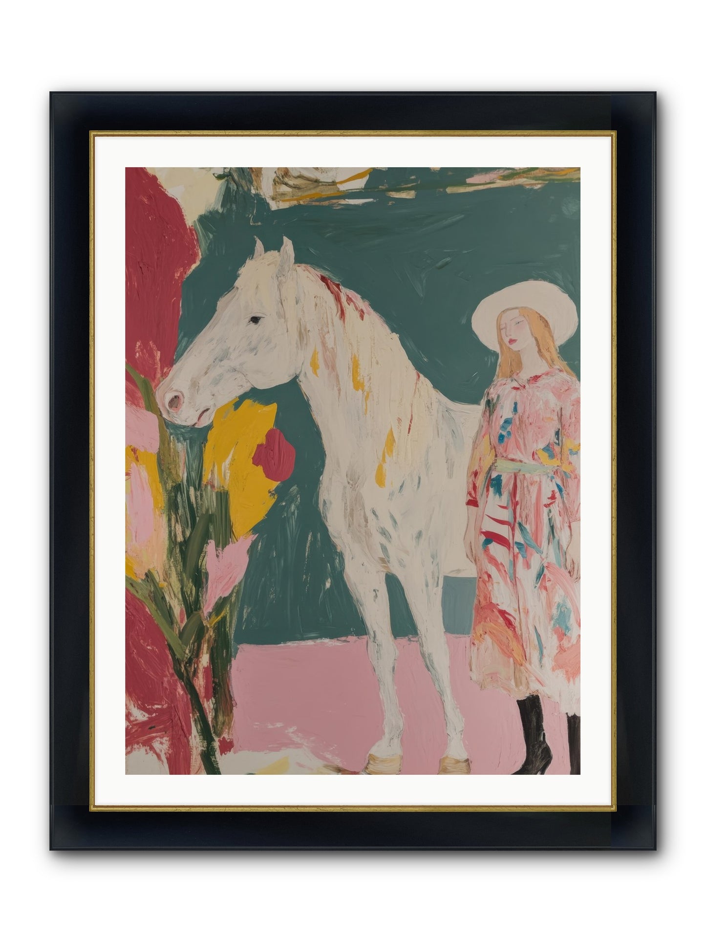 Thunder Ridge Heroine Framed Print - Wide Black w/Gold 30x40