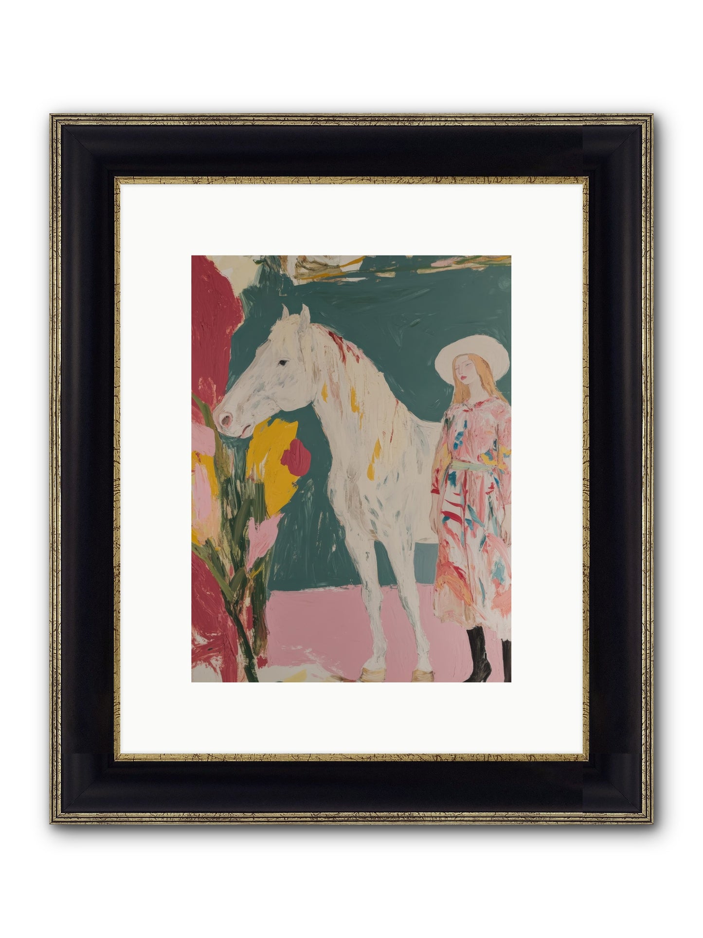 Thunder Ridge Heroine Framed Print - Black & Gold 9x12