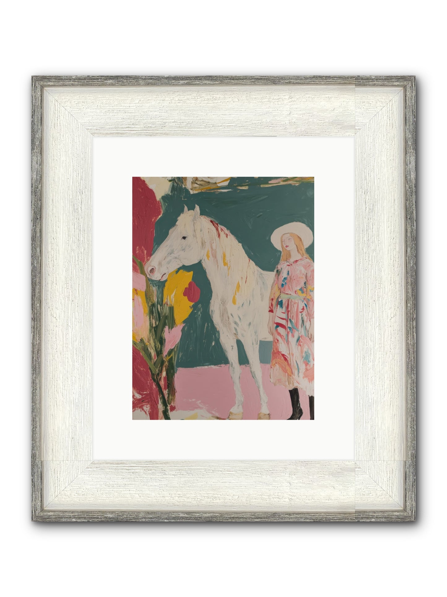 Thunder Ridge Heroine Framed Print - Driftwood White 9x12