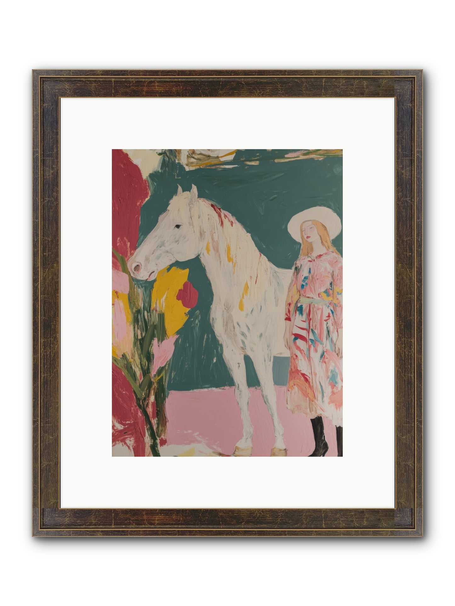 Thunder Ridge Heroine Framed Print - Slimwoods Black/Gold 9x12