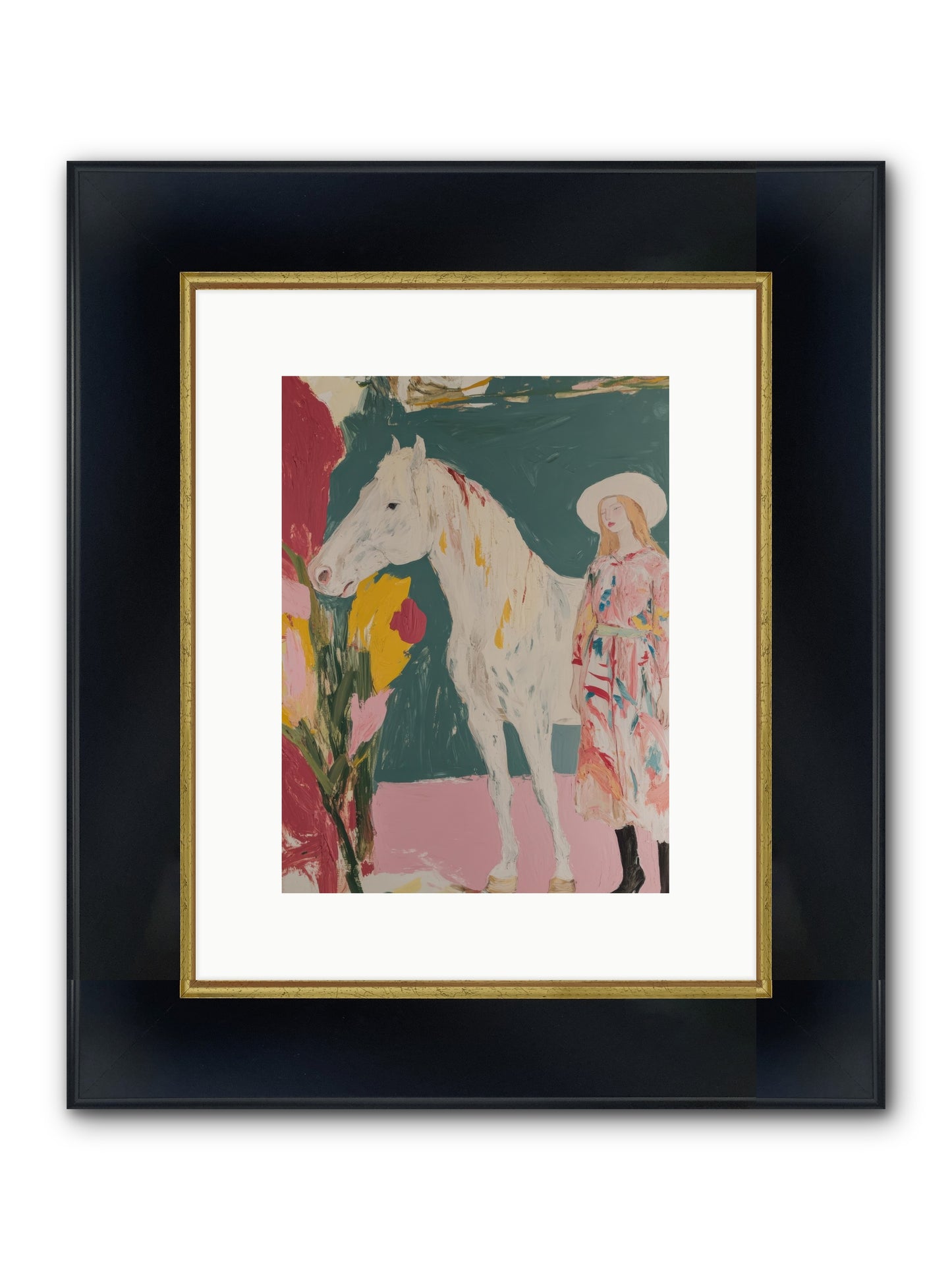 Thunder Ridge Heroine Framed Print - Wide Black w/Gold 9x12
