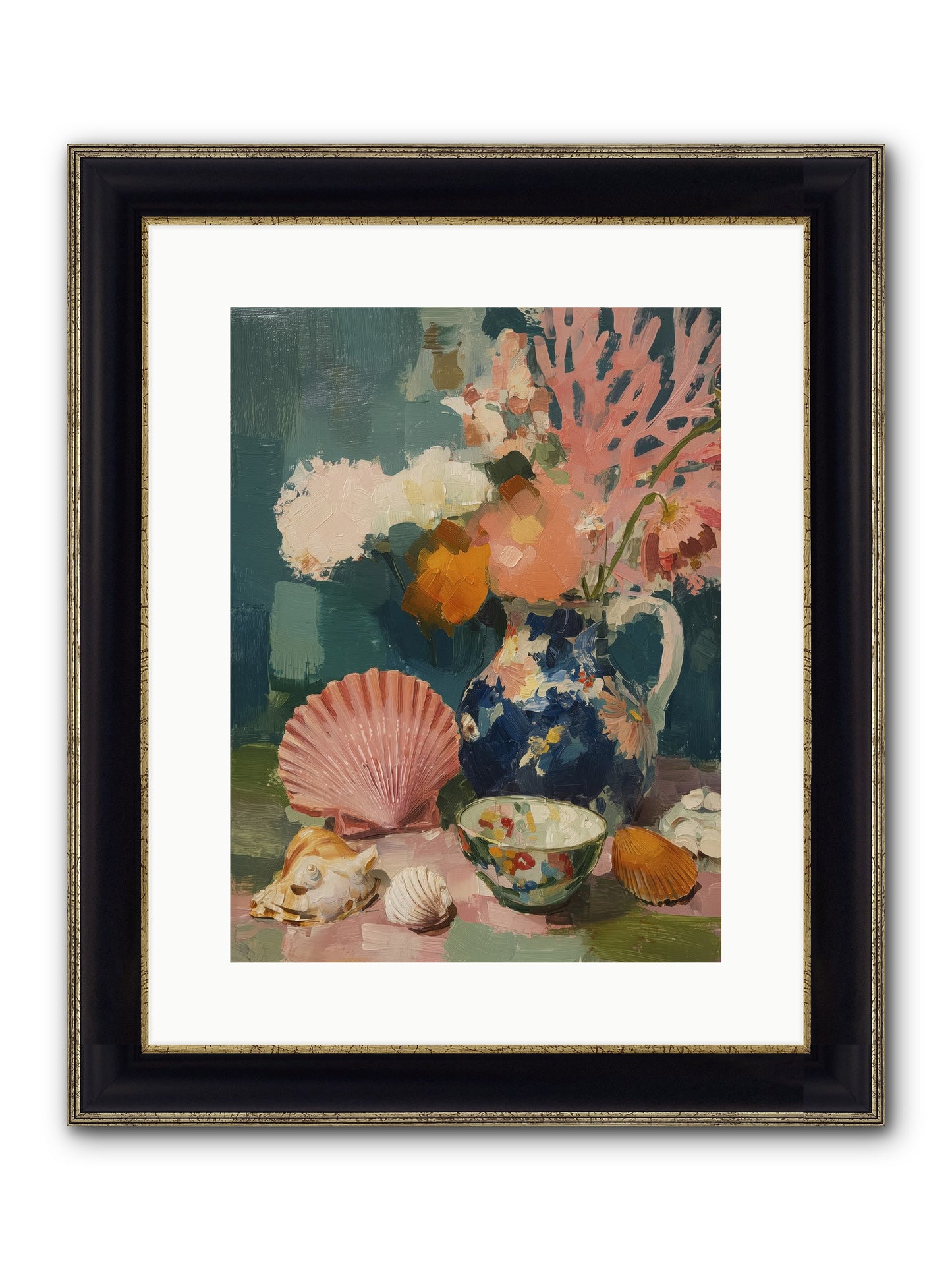 Tidal Gifts Framed Print - Black & Gold 12x16