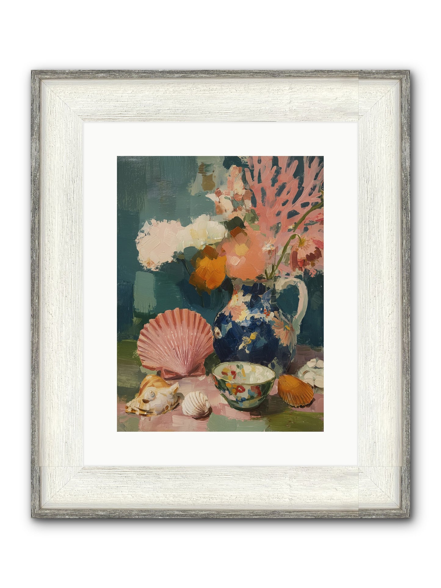 Tidal Gifts Framed Print - Driftwood White 12x16