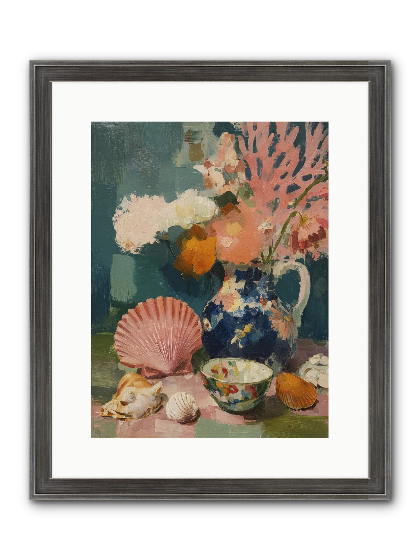 Tidal Gifts Framed Print - Slimwoods Black/Silver 12x16