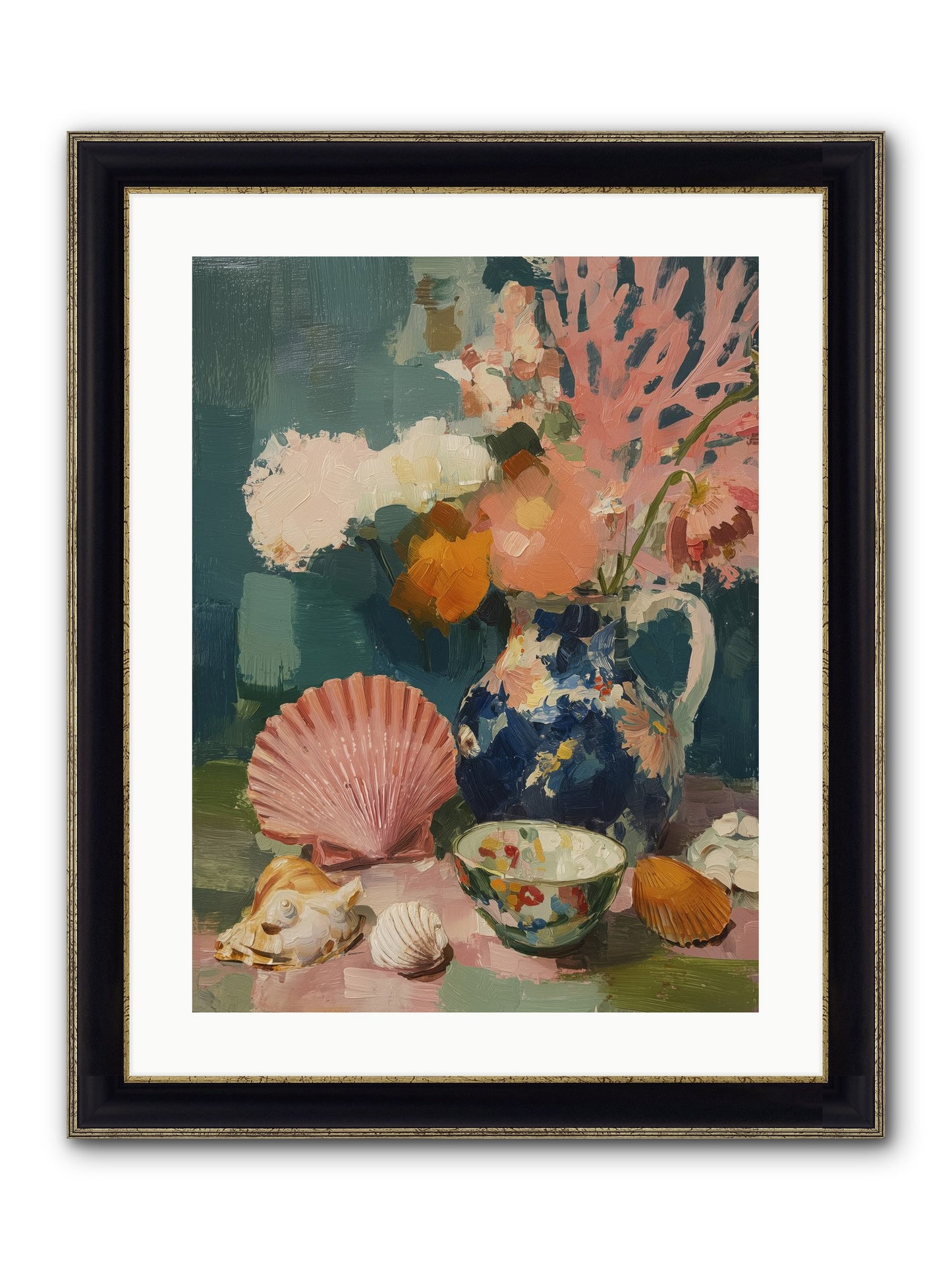 Tidal Gifts Framed Print - Black & Gold 18x24