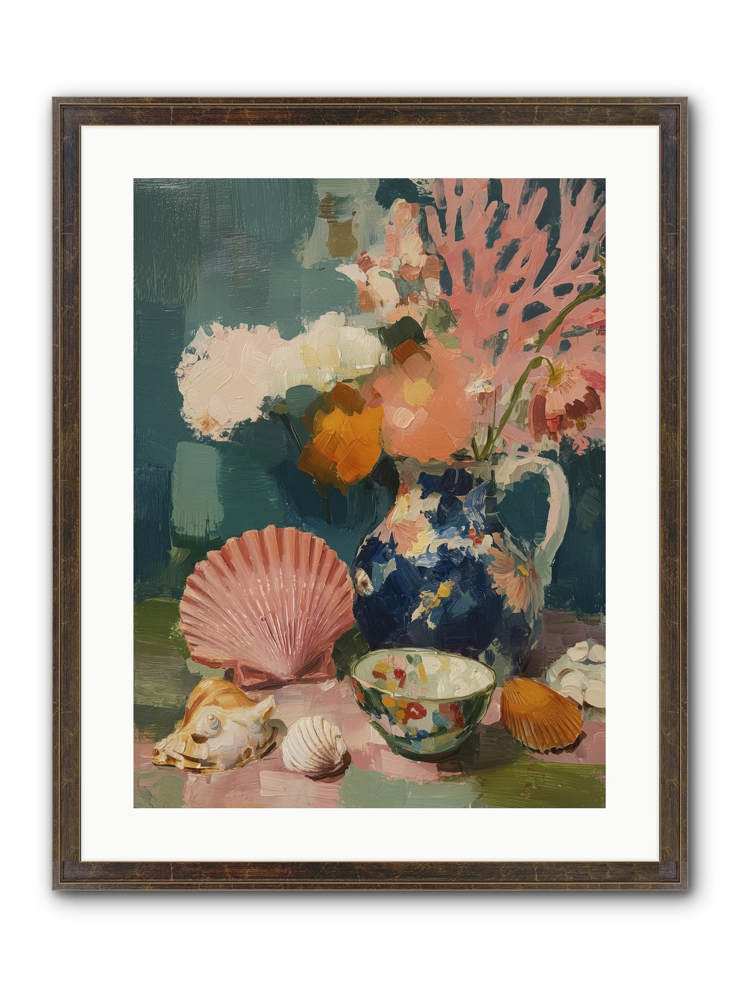 Tidal Gifts Framed Print - Slimwoods Black/Gold 18x24
