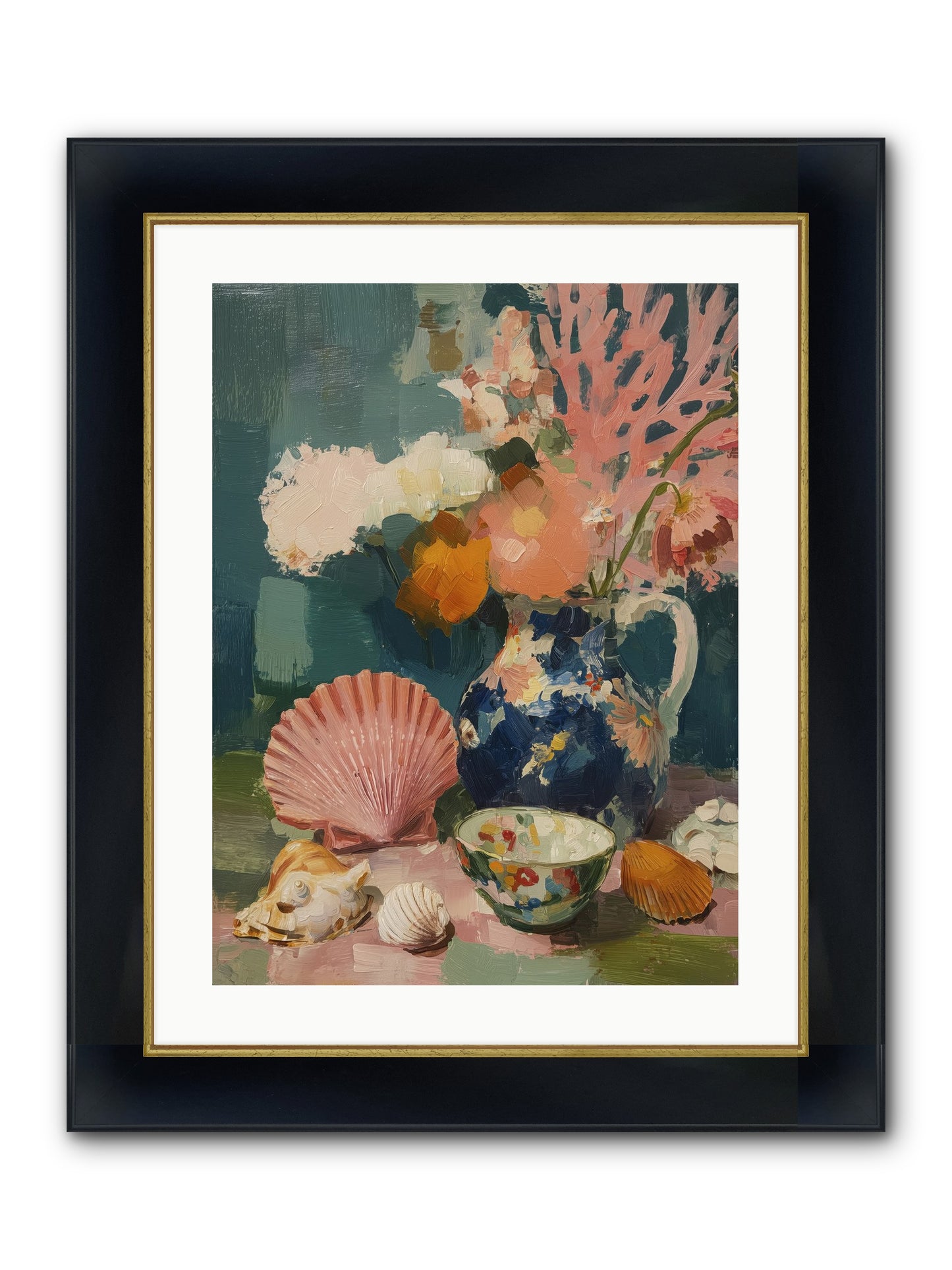 Tidal Gifts Framed Print - Wide Black w/Gold 18x24