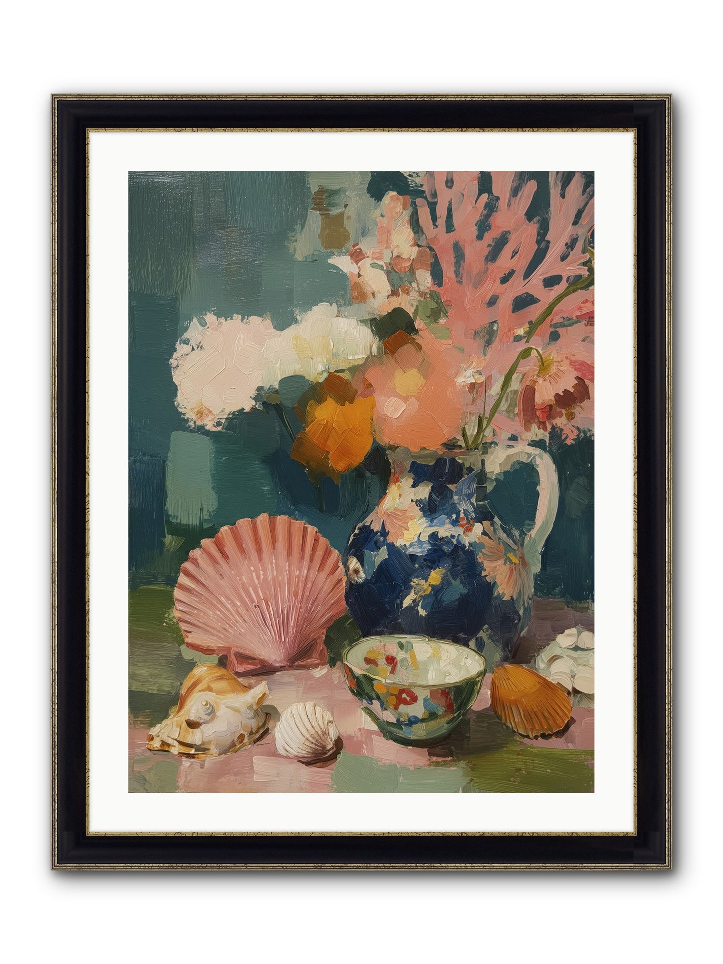 Tidal Gifts Framed Print - Black & Gold 24x32