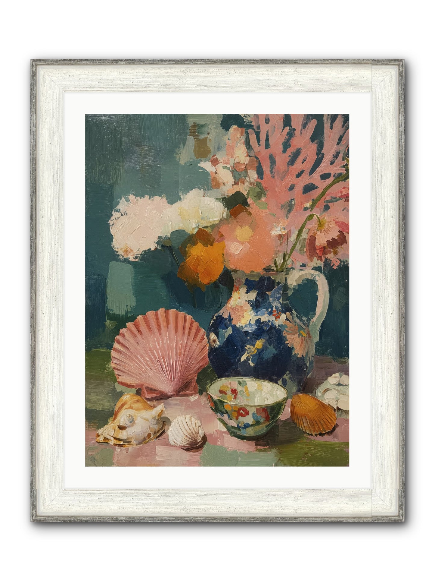 Tidal Gifts Framed Print - Driftwood White 24x32