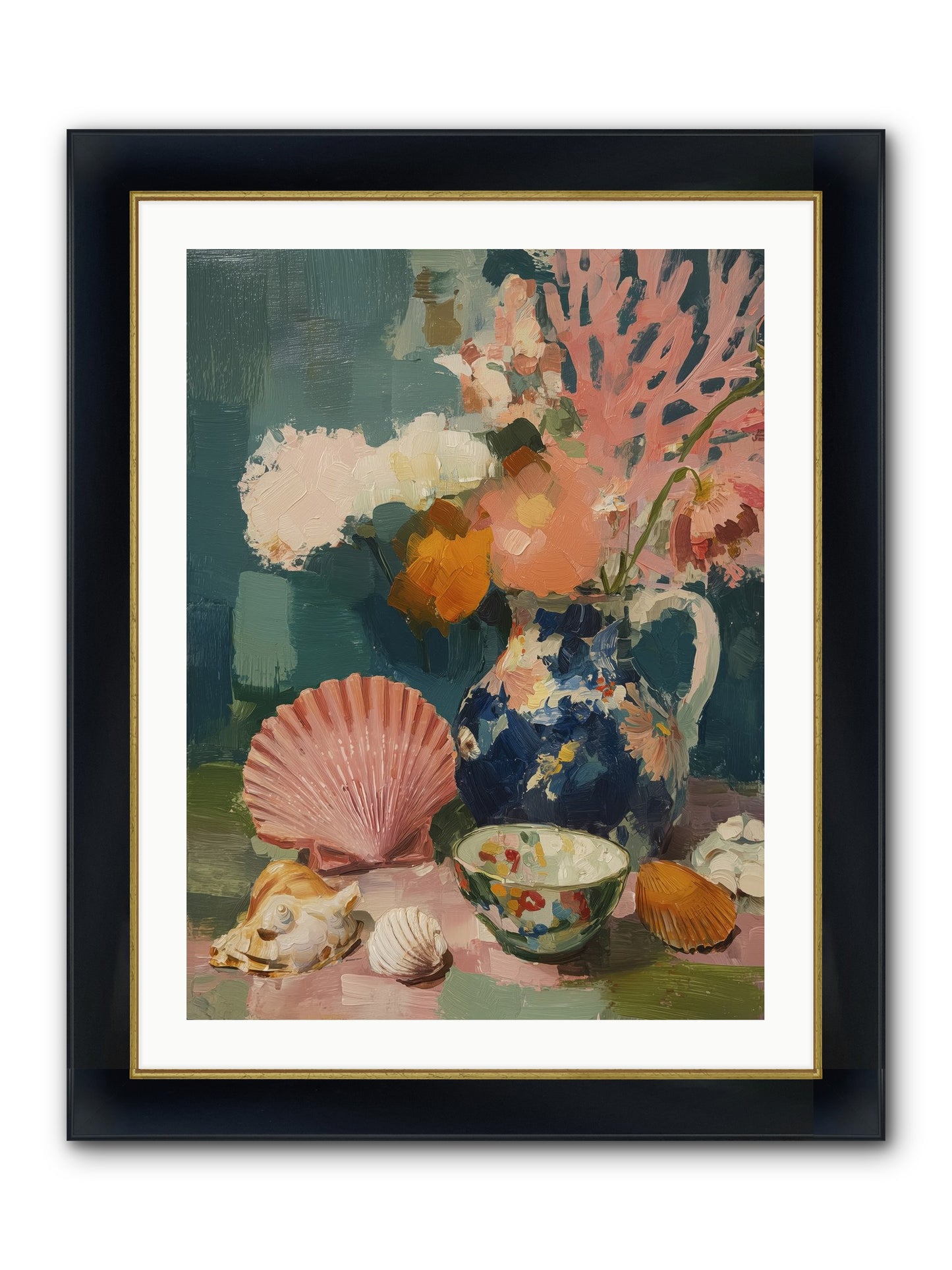Tidal Gifts Framed Print - Wide Black w/Gold 24x32
