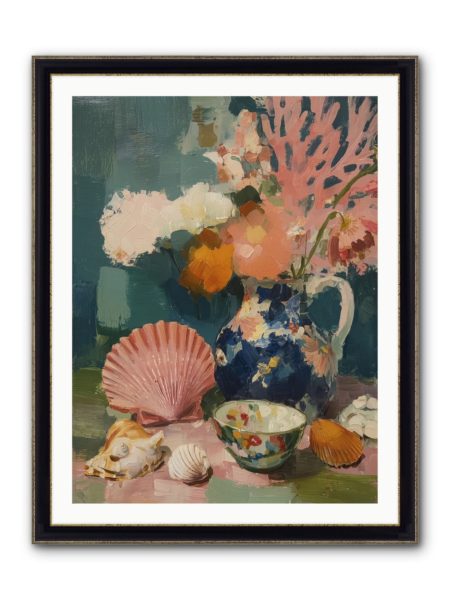 Tidal Gifts Framed Print - Black & Gold 30x40