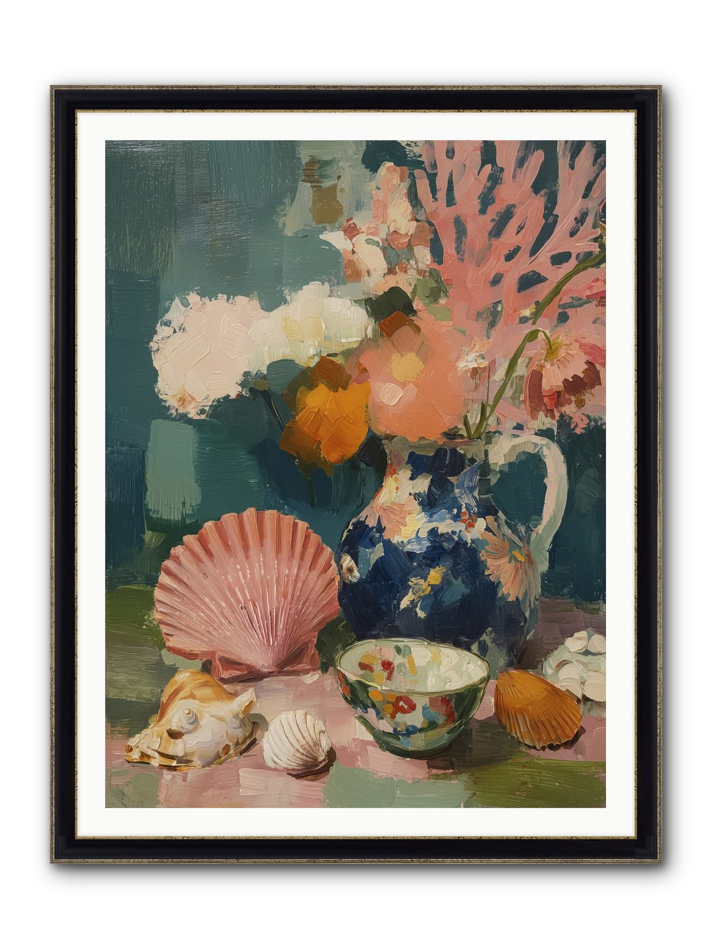 Tidal Gifts Framed Print - Black & Gold 36x48