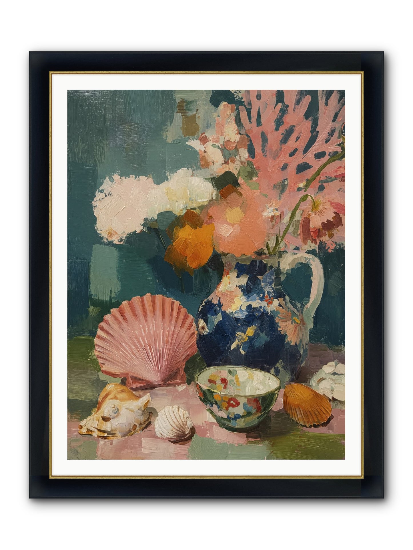 Tidal Gifts Framed Print - Wide Black w/Gold 36x48