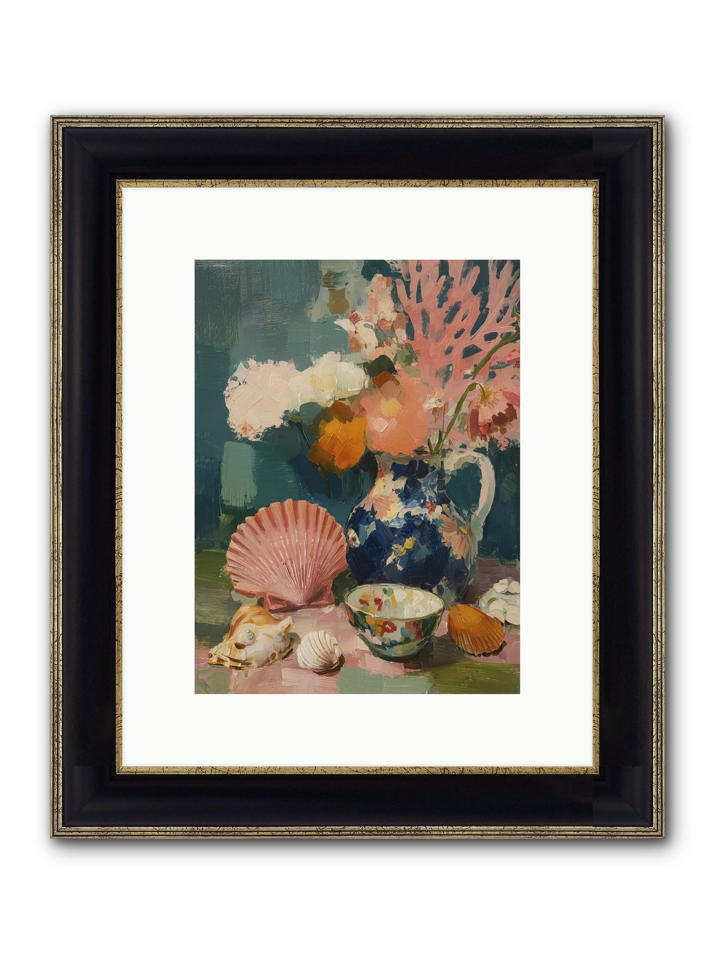 Tidal Gifts Framed Print - Black & Gold 9x12