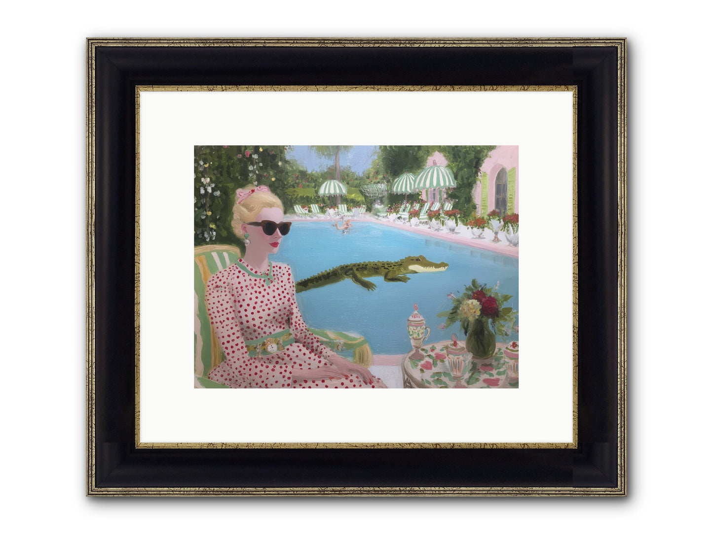 Tidal Guest Framed Print - Black & Gold 12x9
