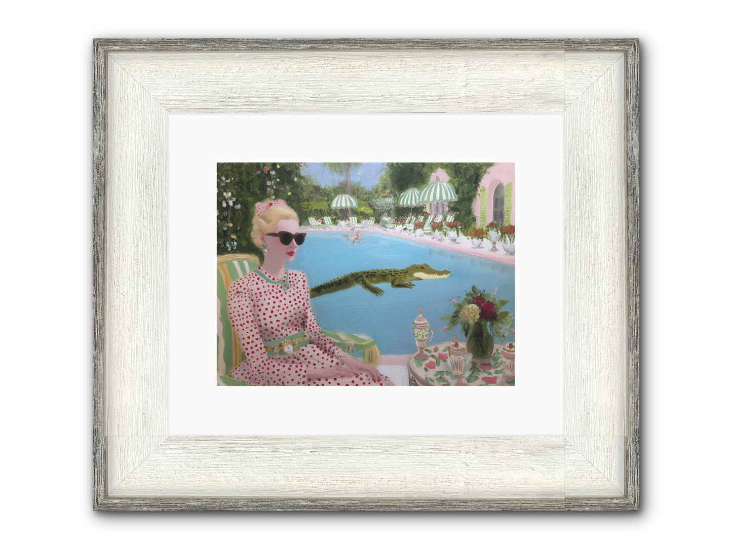 Tidal Guest Framed Print - Driftwood White 12x9